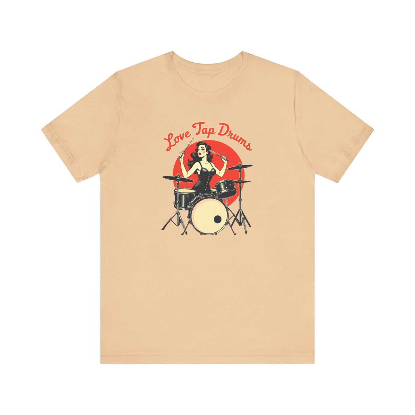 Love Tap Drums, Drummer Tee - Perfect for Music Lovers, Band Merch, Gifts for Musicians, Concerts, Casual Wear, Love Tap Drums - Psychonaut Swag