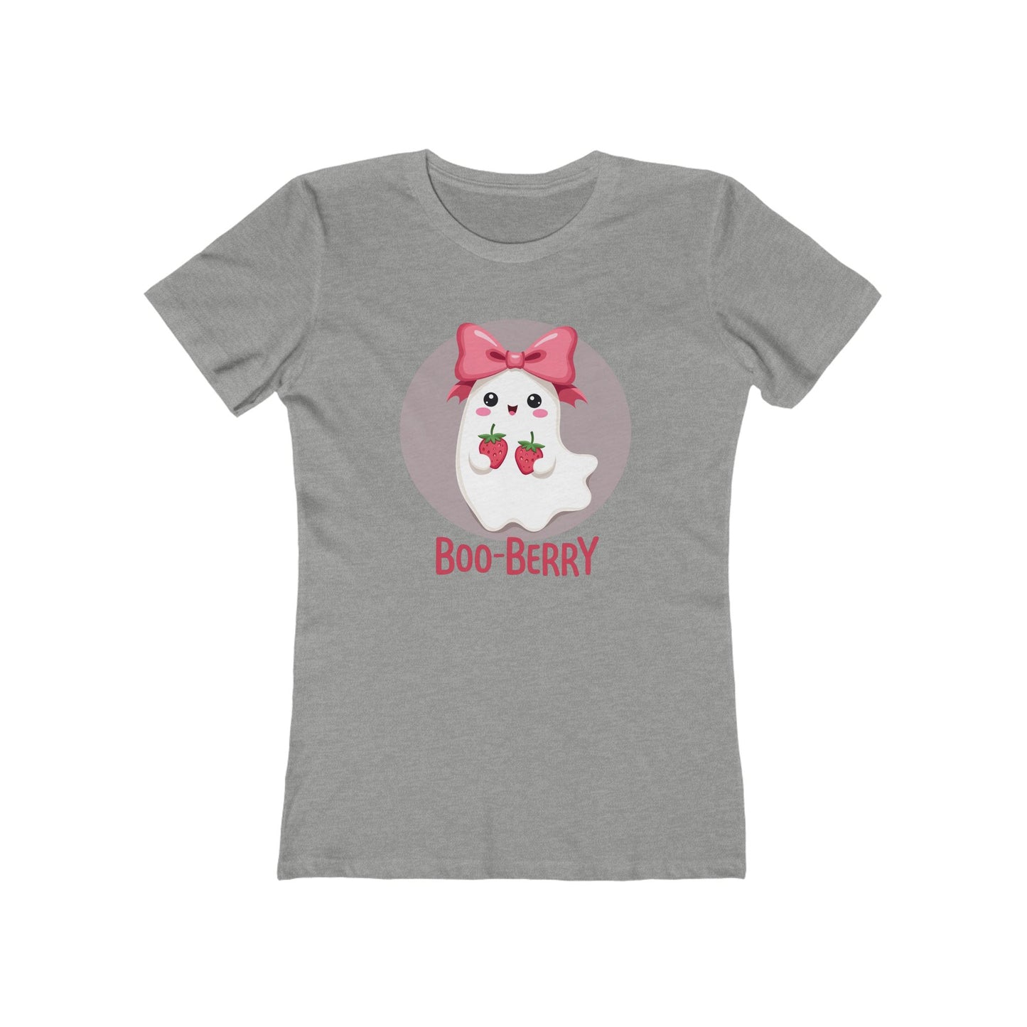 Boo-Berry Ghost Women's Boyfriend Tee | Cute Halloween Shirt, Casual Wear, Fall Fashion, Spooky Season, Trick-or-Treat Graphic Tee