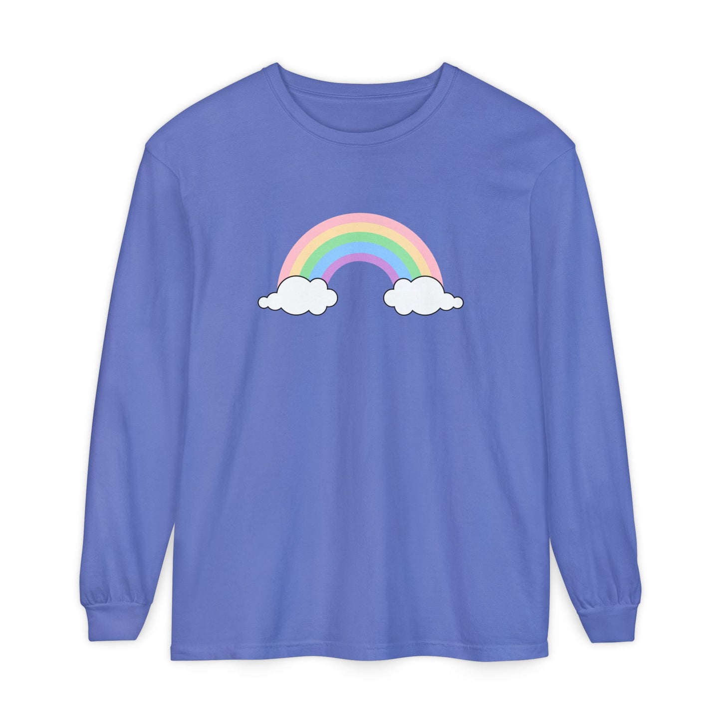 Rainbow, Unisex Garment-dyed Long Sleeve T-Shirt - Psychonaut Swag