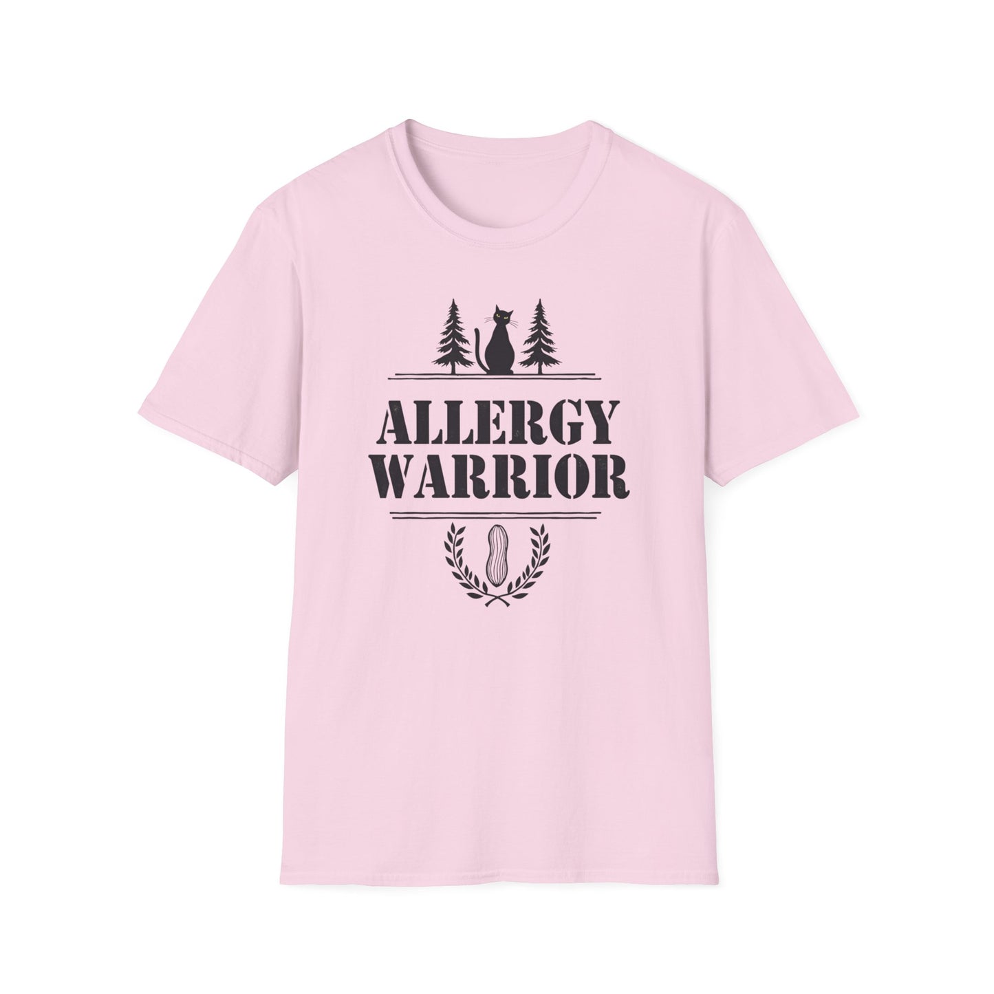 Allergy Warrior Unisex T-Shirt | Softstyle Cotton Tee for Allergy Awareness, Casual Wear, Gifts, Nature Lovers, Outdoor Fun - Psychonaut Swag