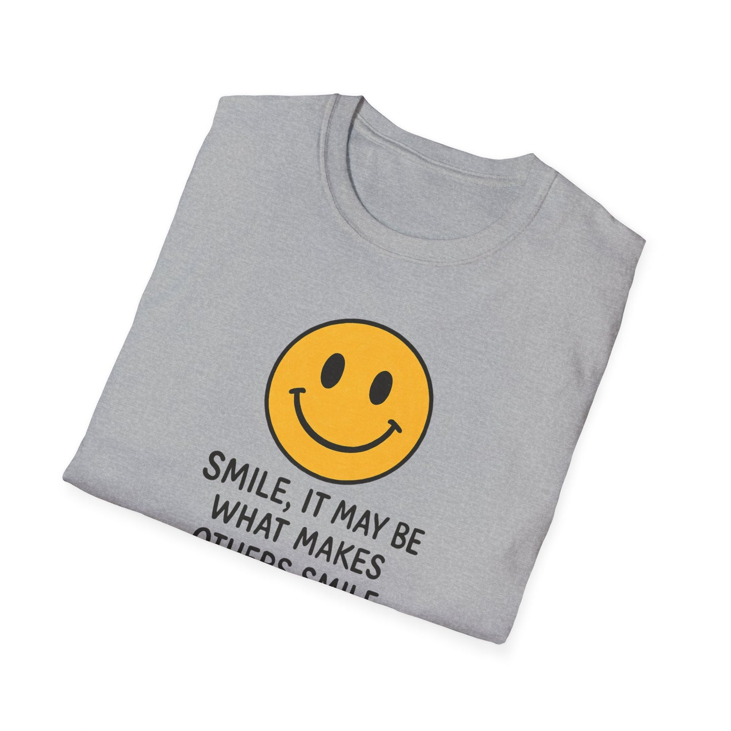 Smile Encouragement T-Shirt, Positive Vibes Tee, Unisex Graphic Shirt, Gift for Friends, Casual Wear, Everyday Comfort - Psychonaut Swag
