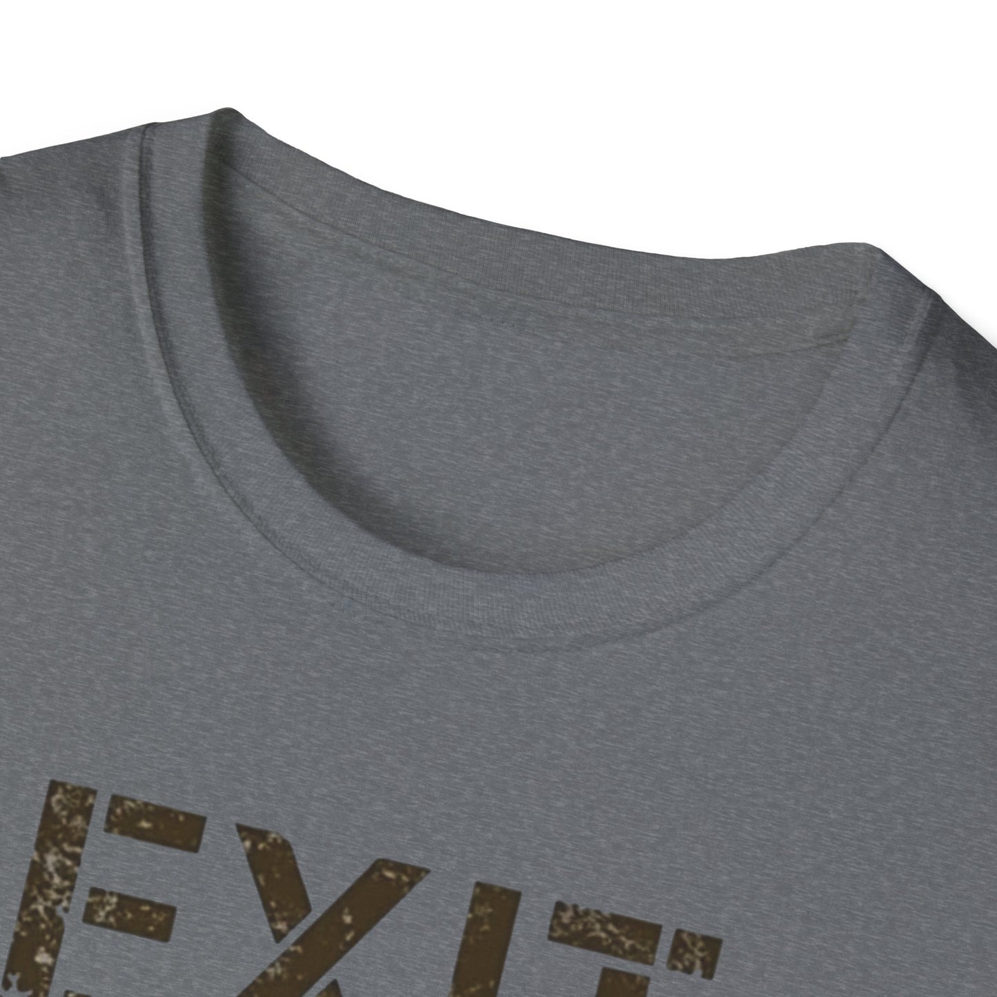 Exit Strategy Unisex Softstyle T-Shirt, Casual Wear, Fun Graphic Tee, Gift for Friends, Statement Shirt, Everyday Comfort - Psychonaut Swag