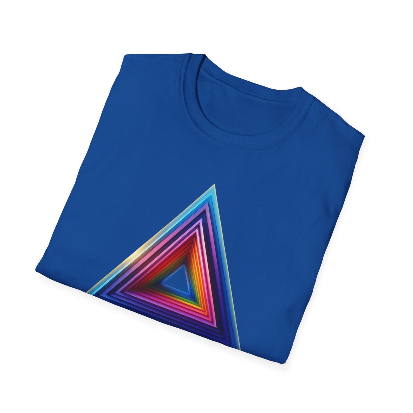 Triangle Rainbow, Unisex Softstyle T-Shirt - Psychonaut Swag