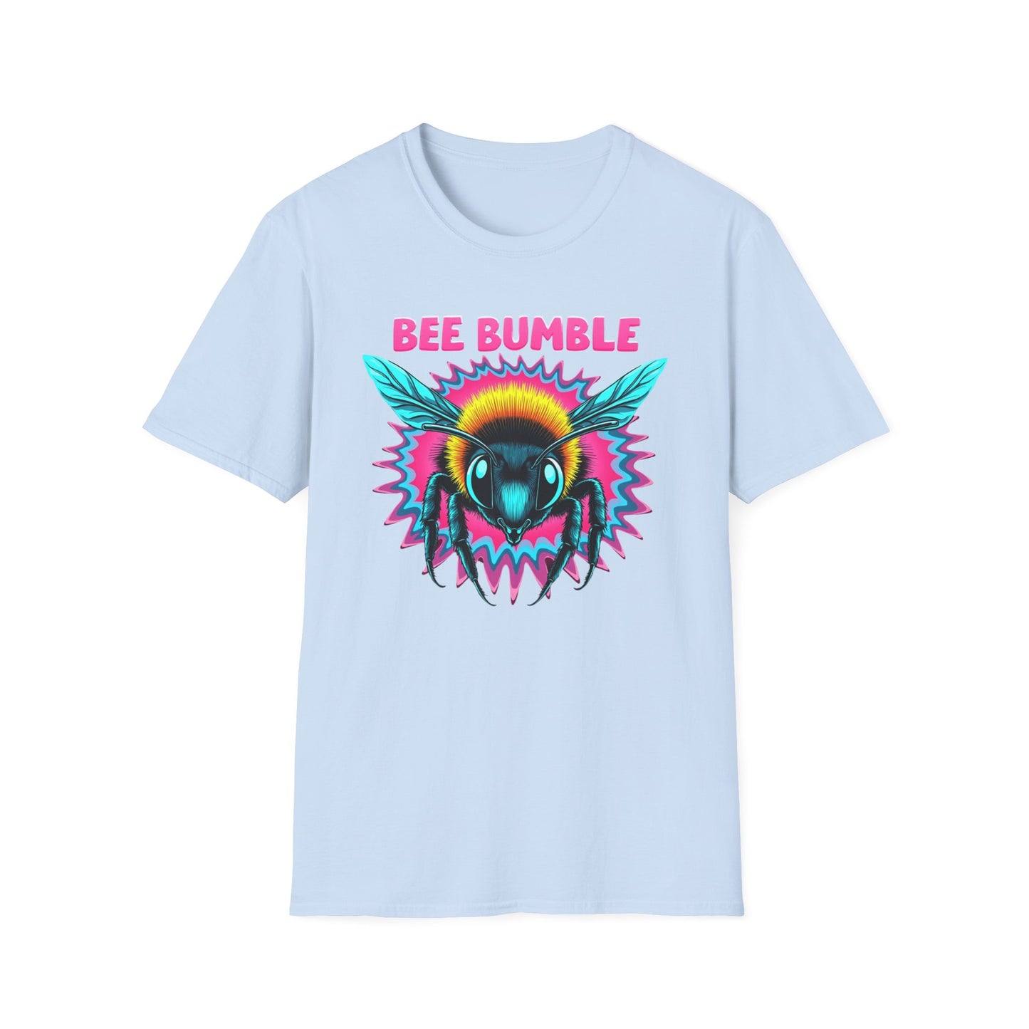 Bee Bumble T-Shirt, Retro Graphic Tee, Softstyle Unisex Shirt, Summer Fashion, Gift for Beekeepers, Eco-Friendly Tee - Psychonaut Swag