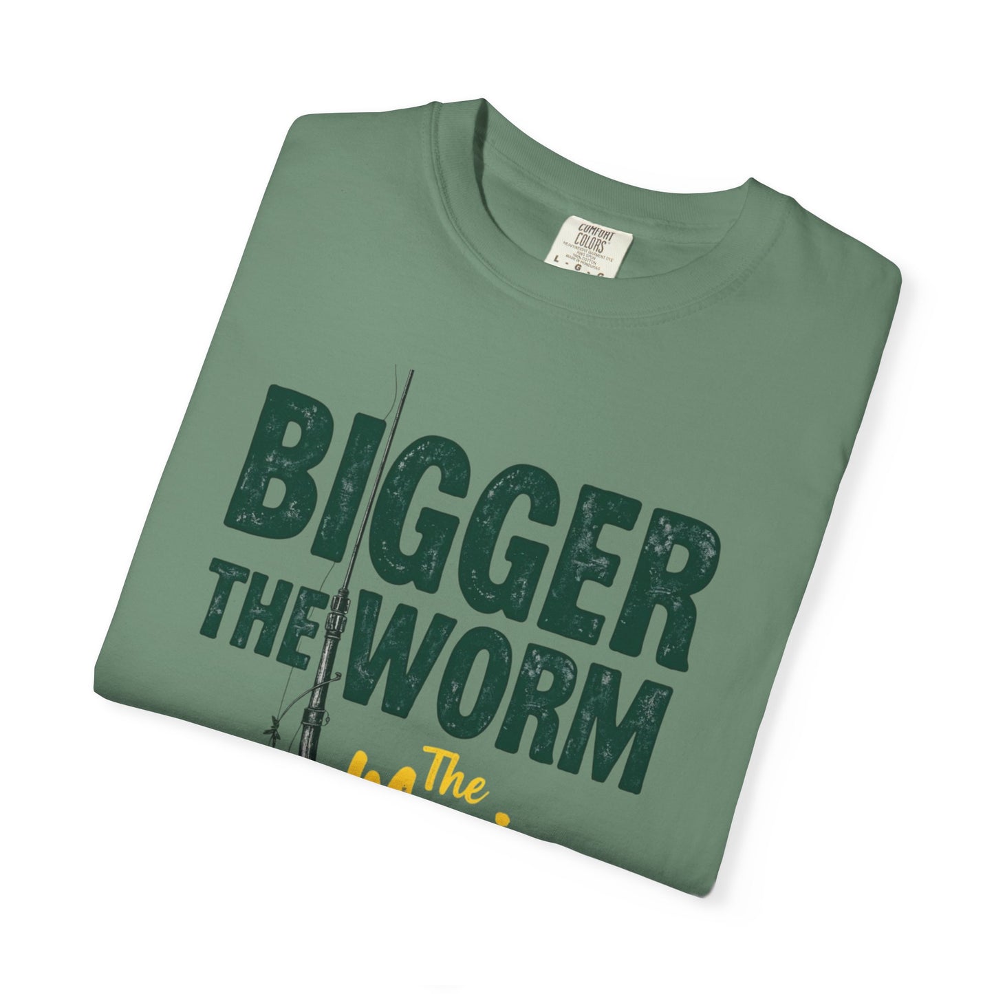 Big Worm Fishing Humor Unisex T-Shirt, Larger Than Life Tee, Gift for Anglers, Fun Outdoors Apparel, Dad's Fishing Day Shirt - Psychonaut Swag