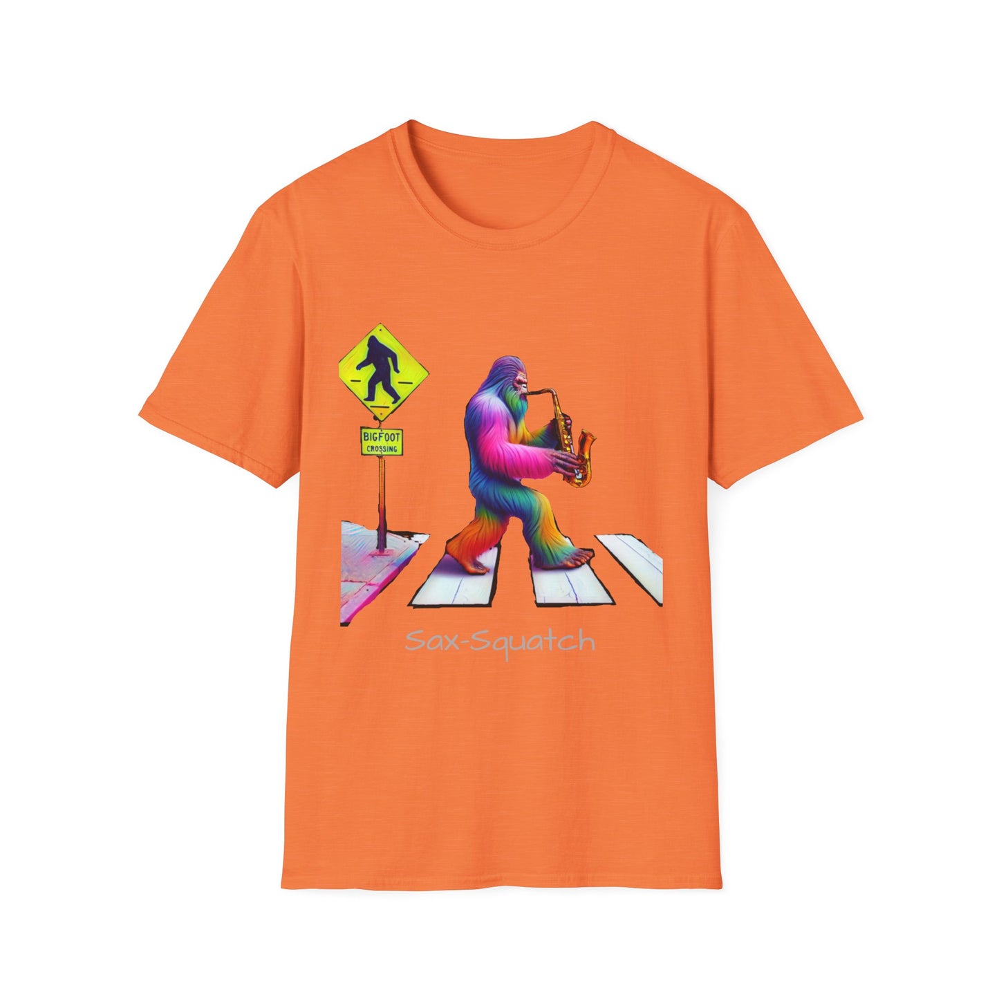 Sax-Squatch, Unisex Softstyle T-Shirt - Psychonaut Swag