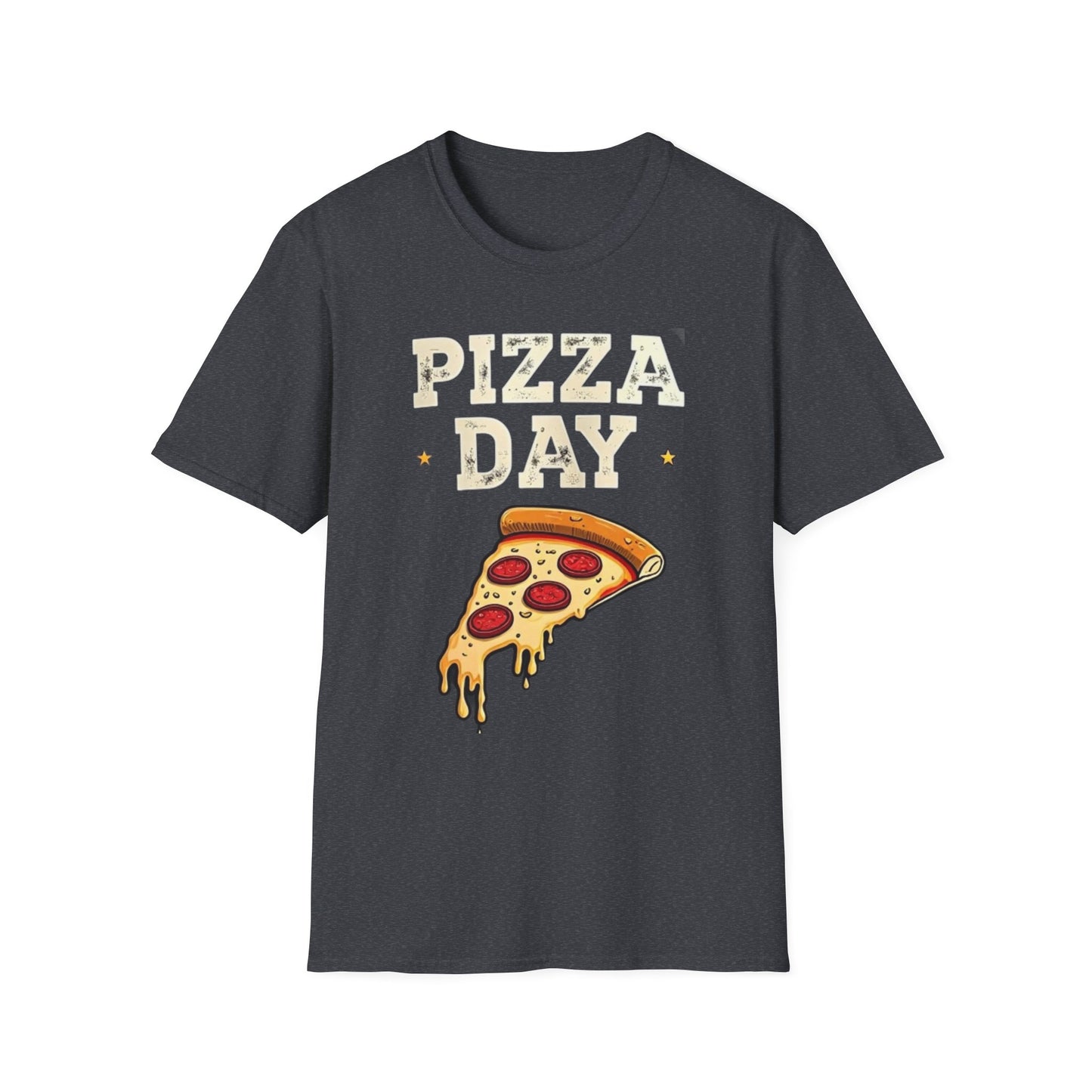 Pizza Day Unisex Softstyle T-Shirt | Fun Foodie Shirt for Pizza Lovers, Casual Wear, Gift for Food Enthusiasts, Celebration Apparel