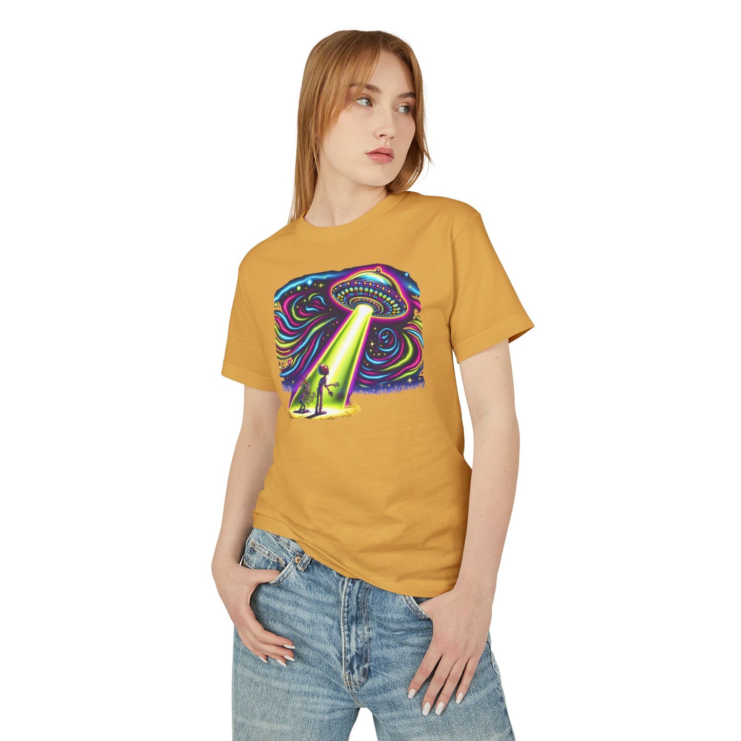 A Wild Trip, UFO sighting, Unisex Garment-Dyed Heavyweight Cotton Tee - Psychonaut Swag