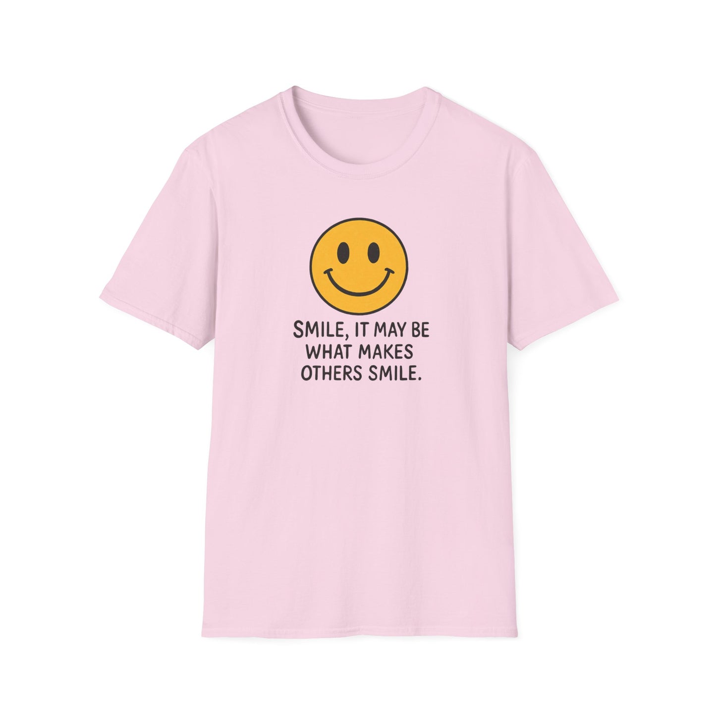 Smile Encouragement T-Shirt, Positive Vibes Tee, Unisex Graphic Shirt, Gift for Friends, Casual Wear, Everyday Comfort - Psychonaut Swag