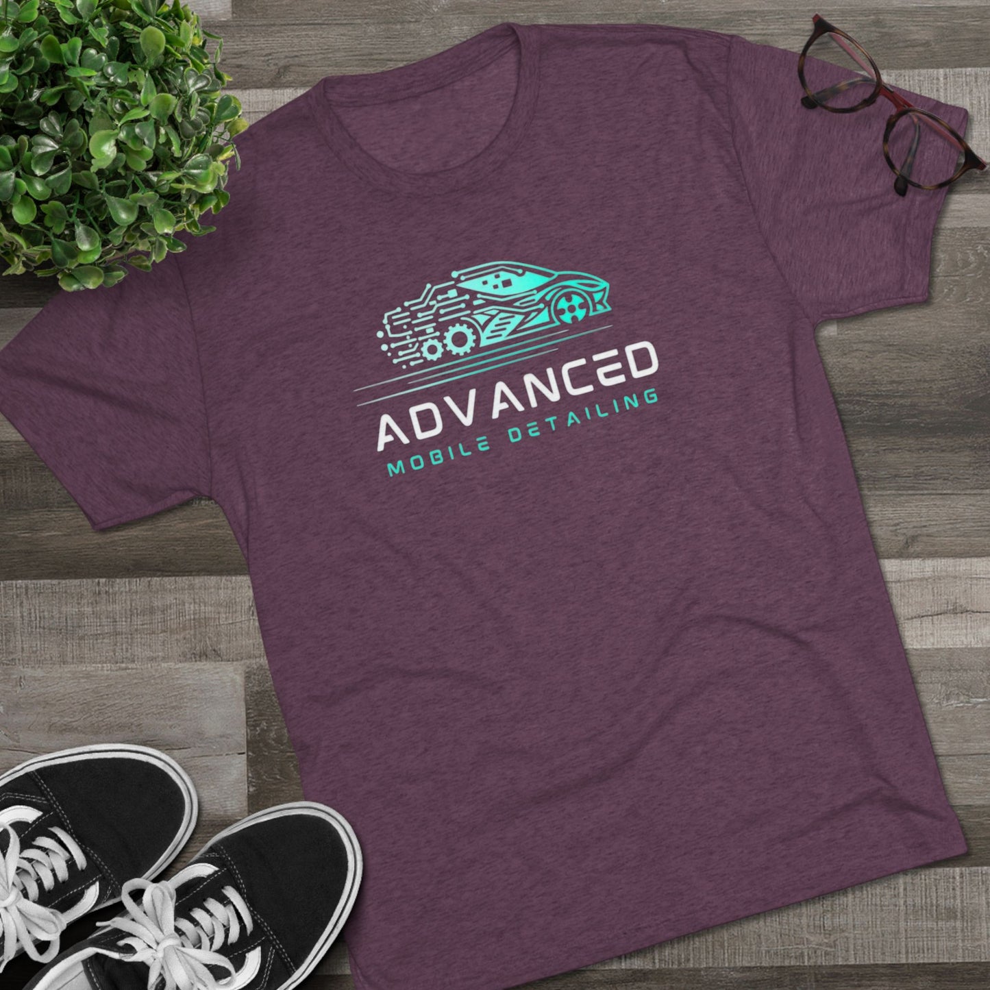 Advanced Mobile Detailing, Tri-blend, Tee | Car Enthusiast T-Shirt, Custom Auto Care Shirt, Gift for Car Lovers, Unique Vehicle Detailing Apparel