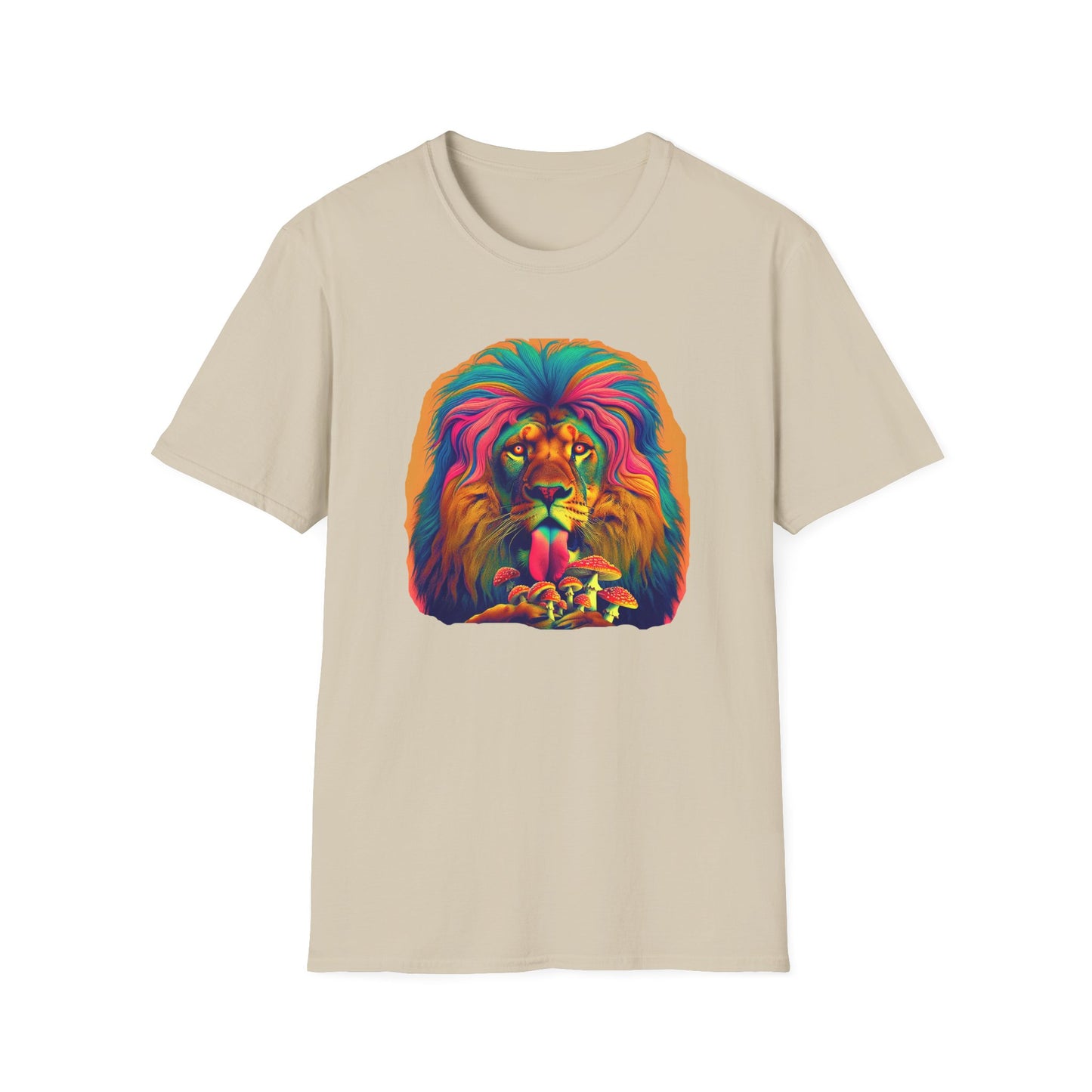 Lion Lick, Mushroom tee, Unisex T-Shirt - Psychonaut Swag
