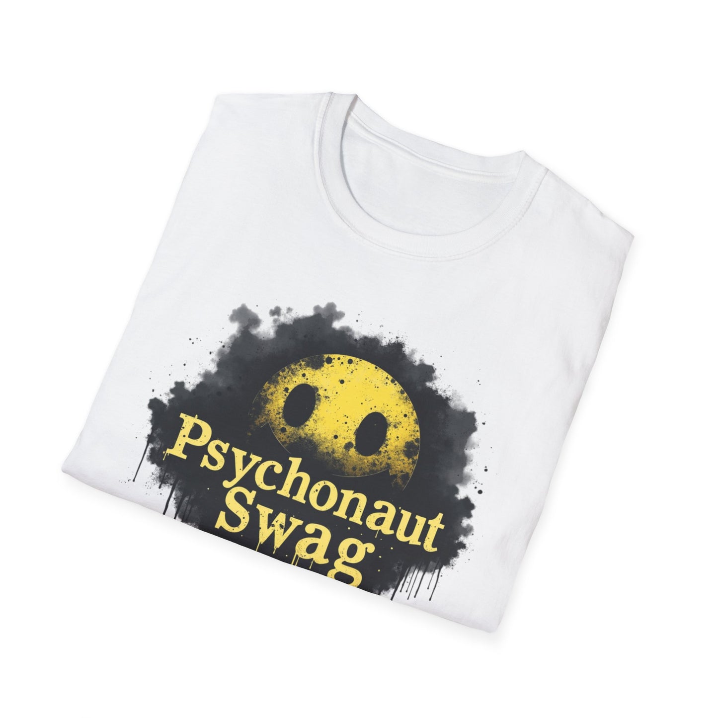 Psycho Smile, Pyschonaut Swag T-Shirt - Unisex Softstyle Tee, Casual Wear, Gift for Gamers, Festival Attire, Streetwear Fashion