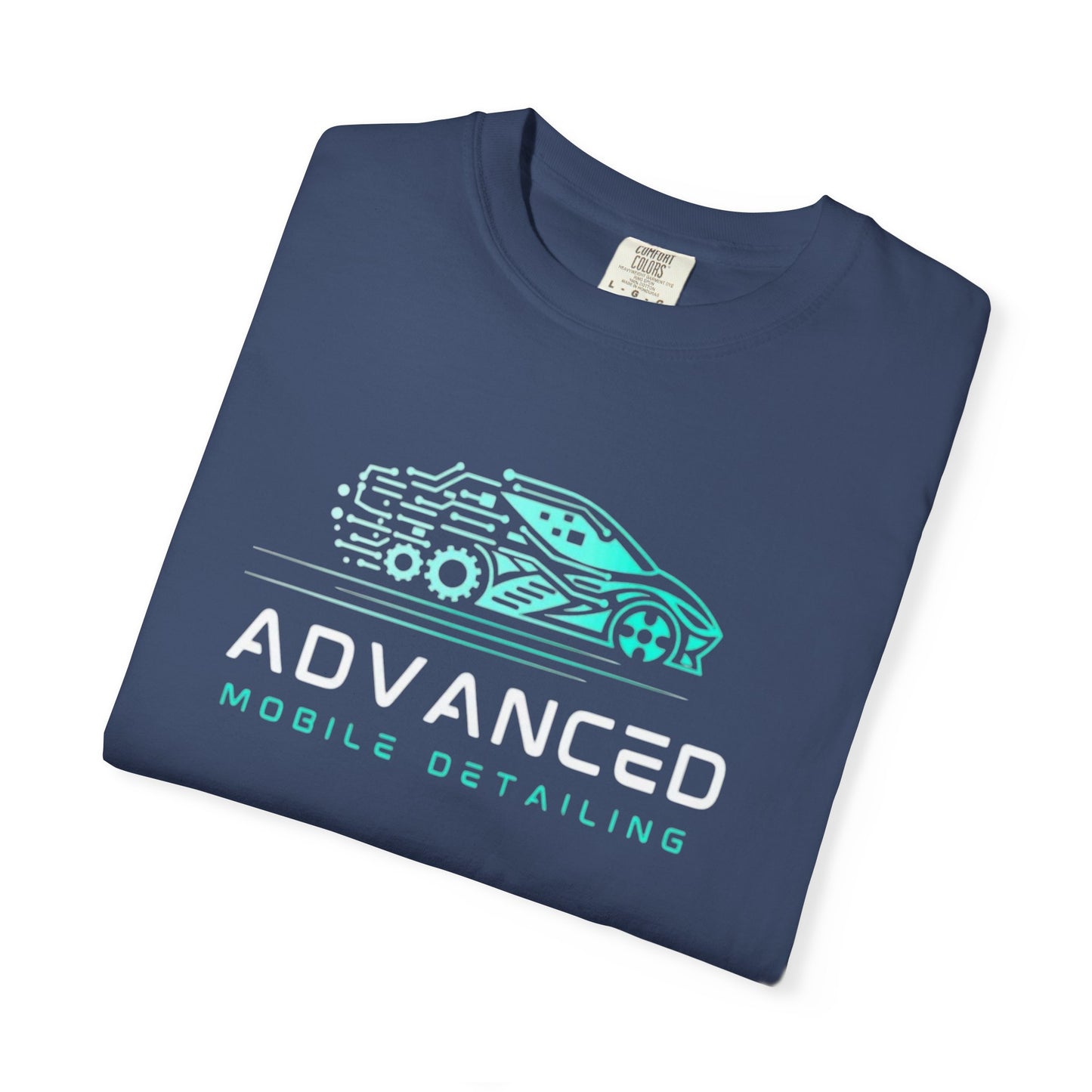 Advanced Mobile, Garment Dyed, T-Shirt, Unisex Graphic Tee, Casual Streetwear, Perfect Gift for Car Lovers, Vintage Style Merch, Everyday Wear
