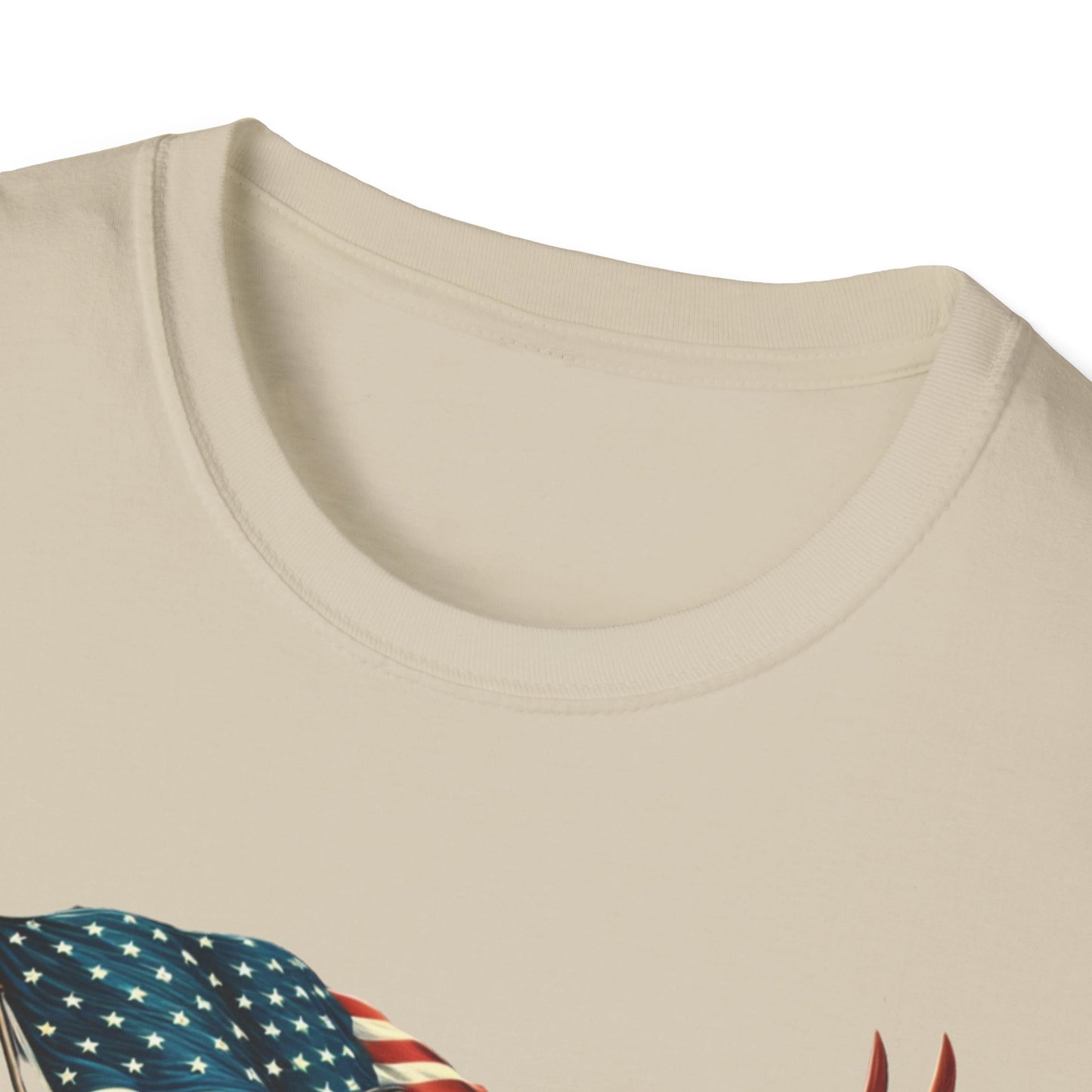 Patriot Riding Eagle, Graphic Tee - Unisex T-Shirt, Eagle Design, 4th of July Shirt, Independence Day Apparel, Festival Wear, Gift for Patriots - Psychonaut Swag