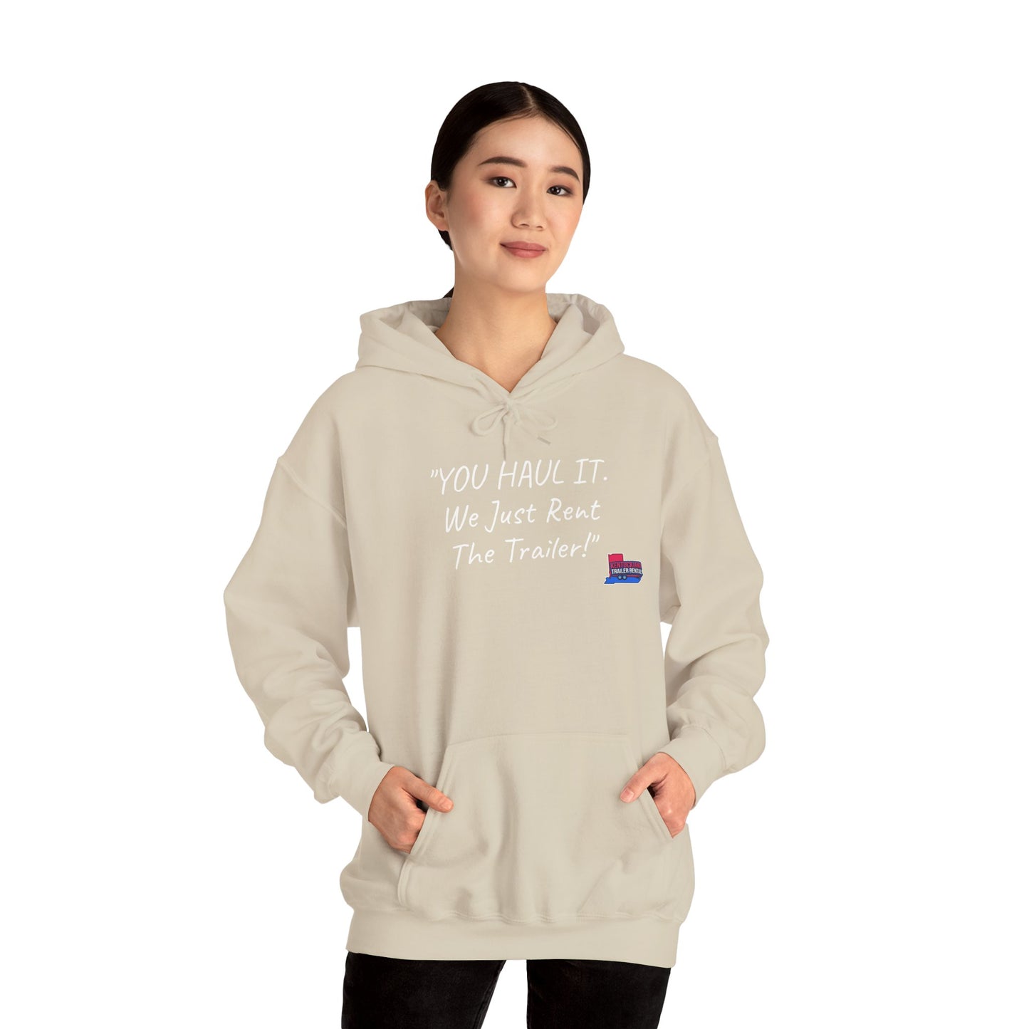 Kentuckiana Small biz swag, Trailer Rental Hoodie for Road Trips, Gifts for Adventure Lovers, Unique Hoodie for Renters, Travel Gear, Funny Sweatshirt