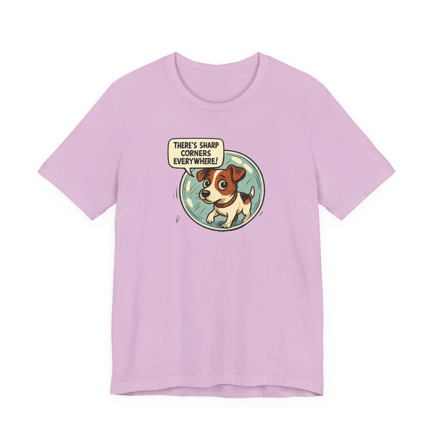 Sharp corners are everywhere, Cute Dog Graphic Tee, Dog Lover Shirt, Funny Pet Gift, Animal Lover Apparel, Unisex Casual Wear, Birthday Gift, Quirky T-Shirt - Psychonaut Swag
