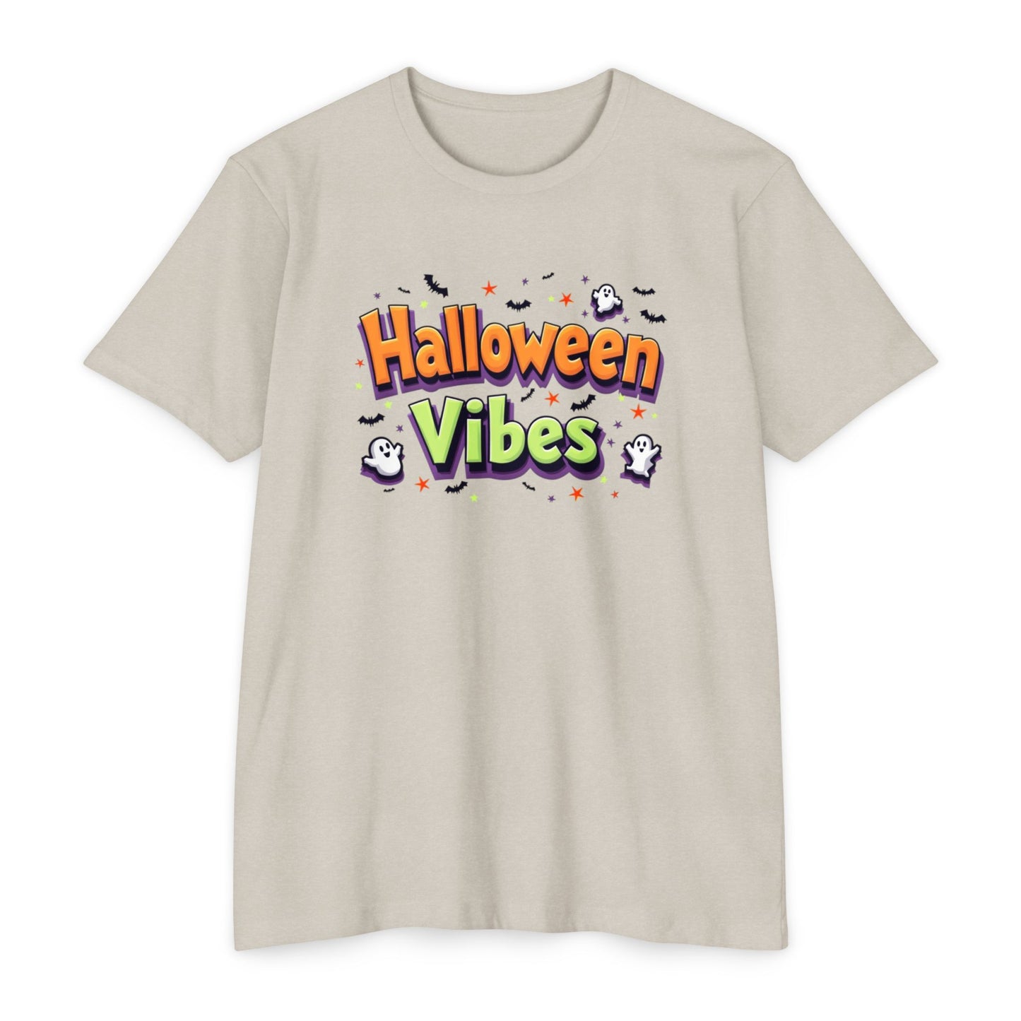 Halloween Vibes Unisex T-Shirt, Spooky Tee, Fall Fashion, Halloween Party Shirt, Gift for Ghost Lovers, Casual Autumn Wear
