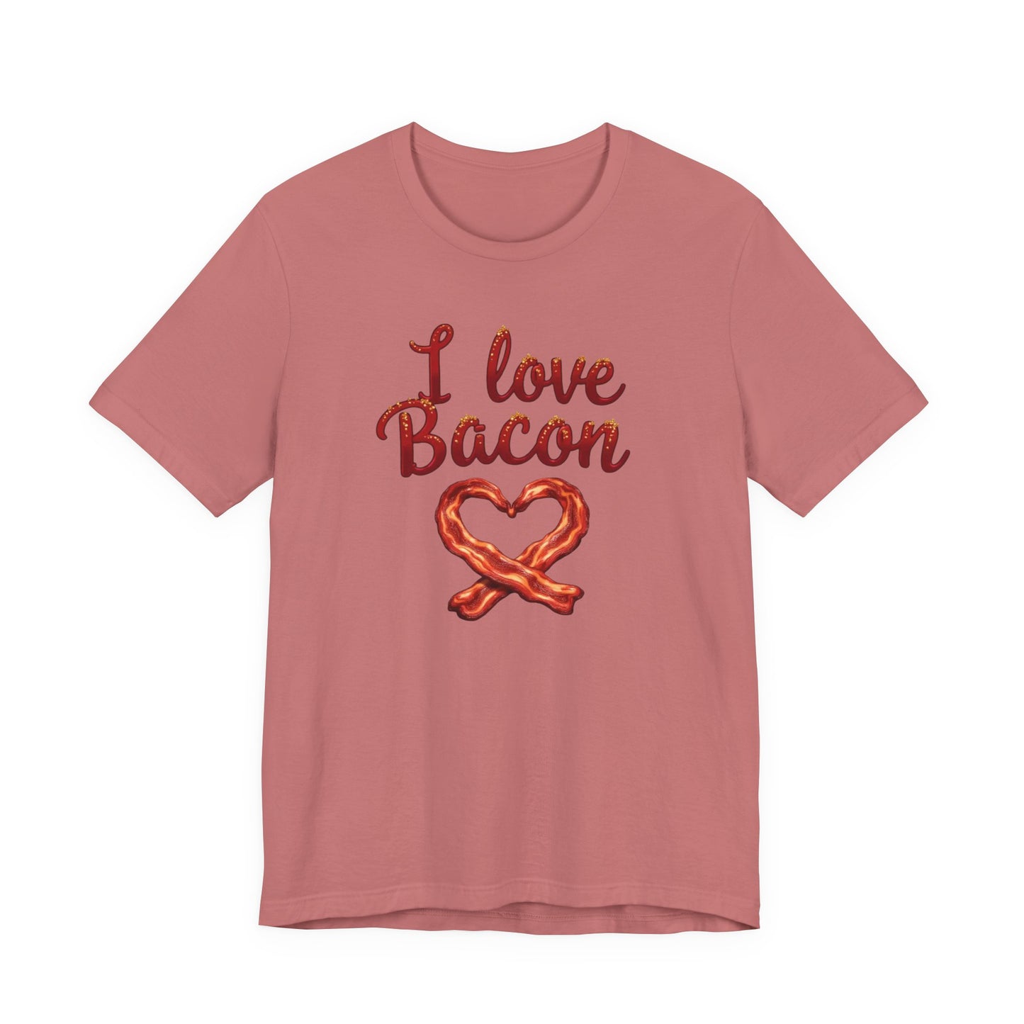 I Love Bacon Unisex Tee - Perfect for Food Lovers, Casual Outings, Gift for Bacon Fans, Foodie T-Shirt, Fun Cooking Tee - Psychonaut Swag