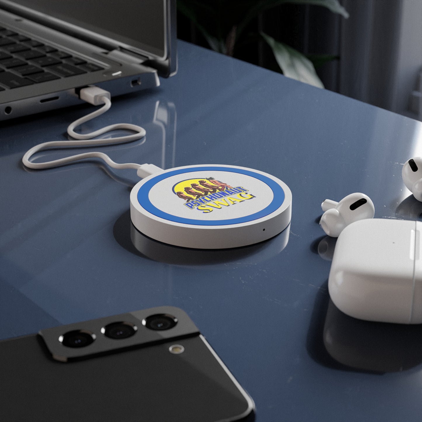 Psychonaut Swag small biz, Wireless Charging Pad, Fun Charging Station, Gamer Gift, Home Office Decor, Tech Accessory, Eco-Friendly Charging