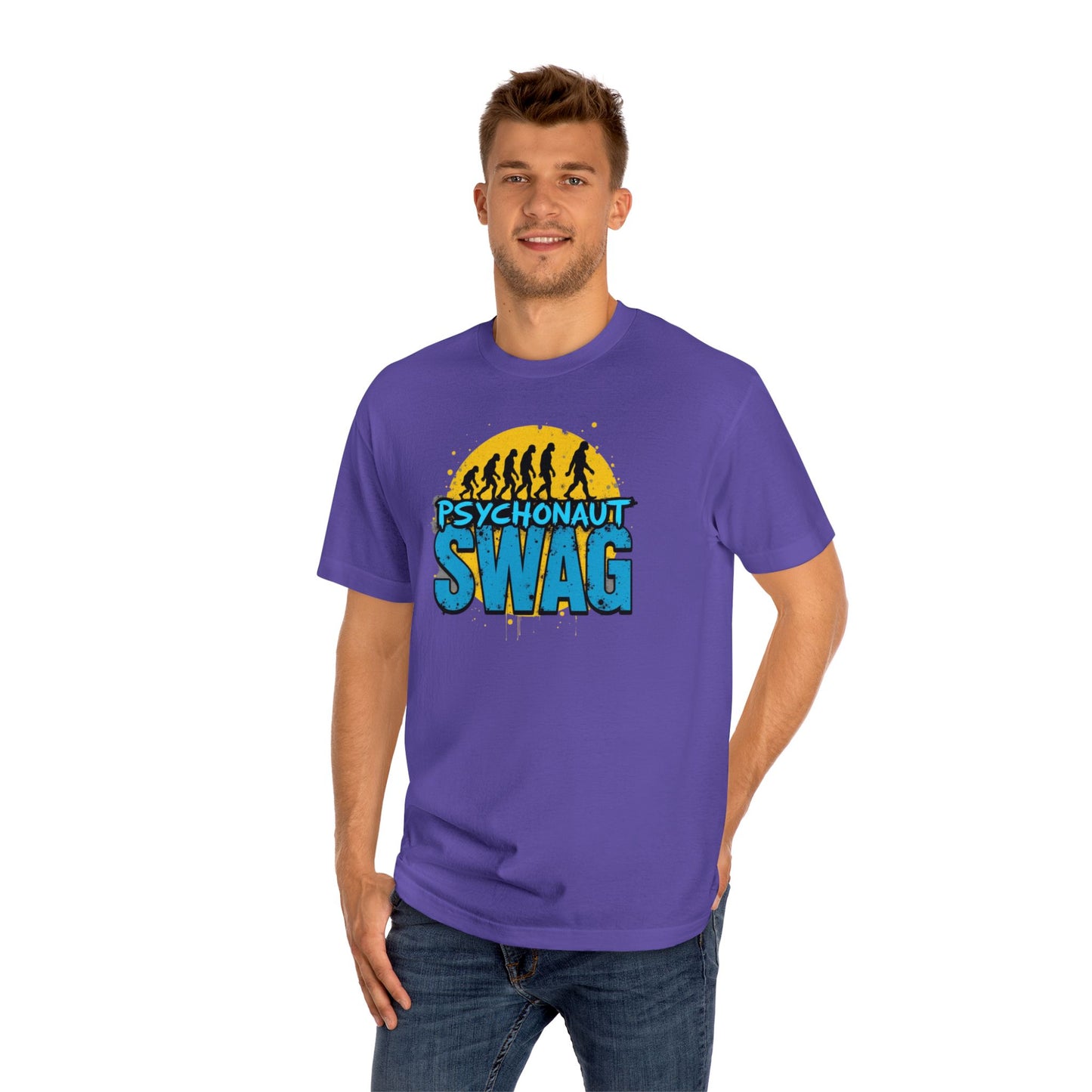 Psycho Swag Unisex Classic Tee - Trendy Graphic T-Shirt for Gamers & Psychonauts, Quirky Gift, Casual Wear, Unique Fashion - Psychonaut Swag