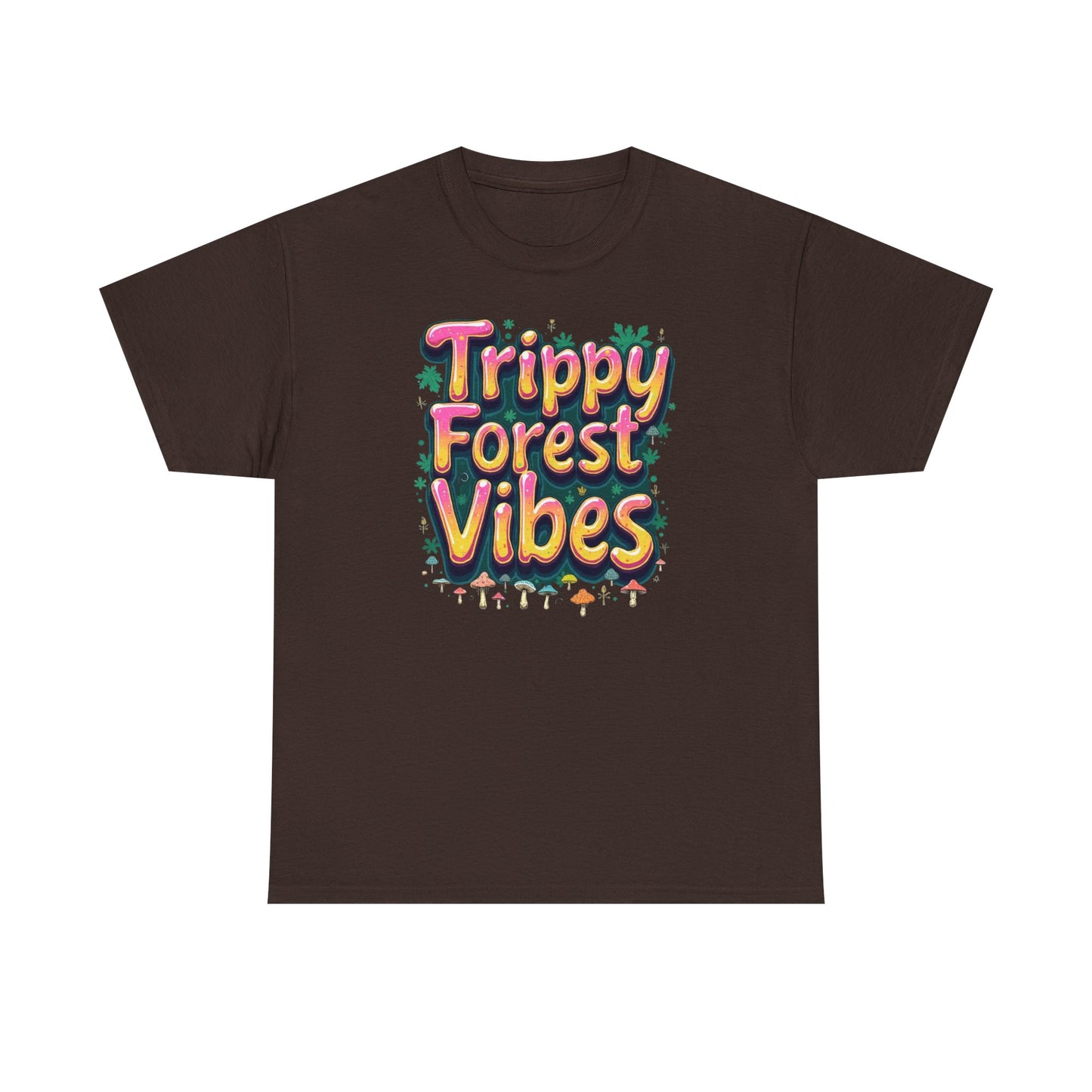 Trippy Forest Vibes Tee, Unisex Cotton T-Shirt, Bohemian Graphic Tee, Psychedelic Shirt, Nature Lover Gift, Festival Apparel - Psychonaut Swag