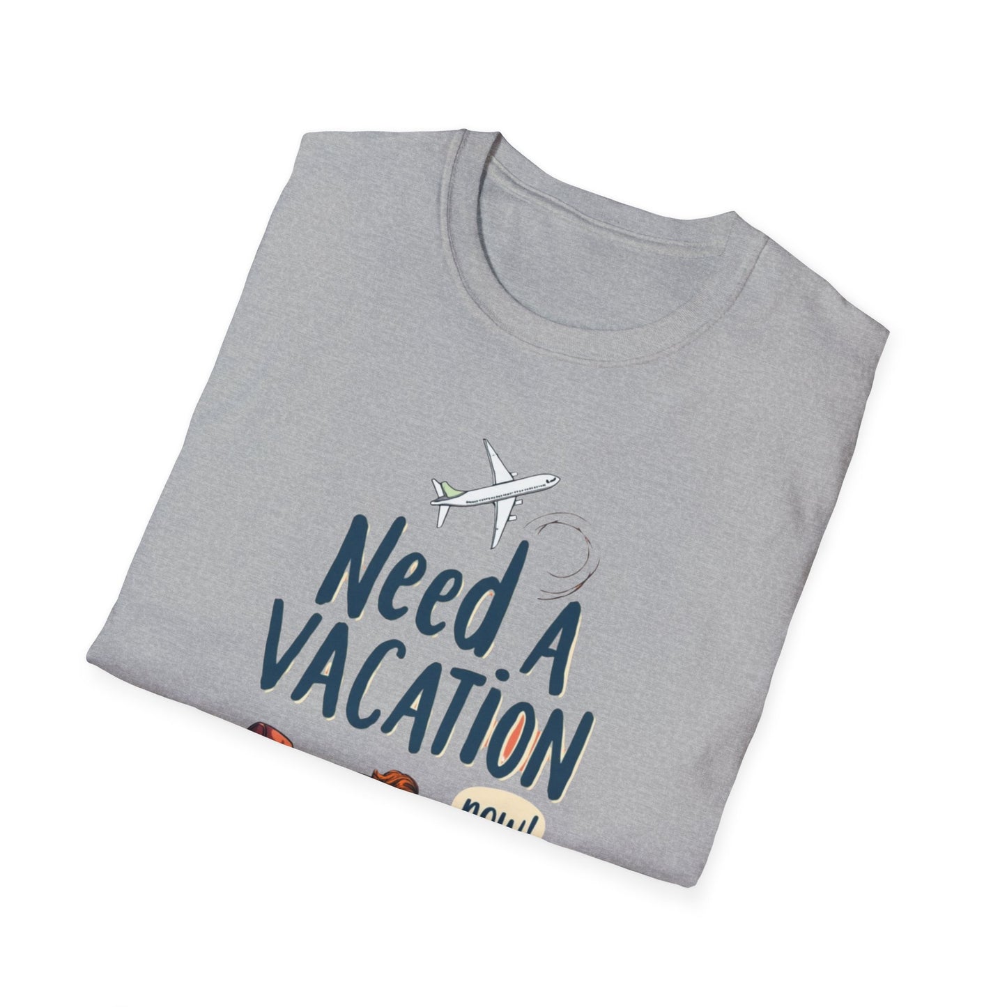 Need a Vacation Unisex Softstyle T-Shirt, Travel Shirt, Vacation Tee, Funny Gift, Holiday Apparel, Relaxation Vibes - Psychonaut Swag