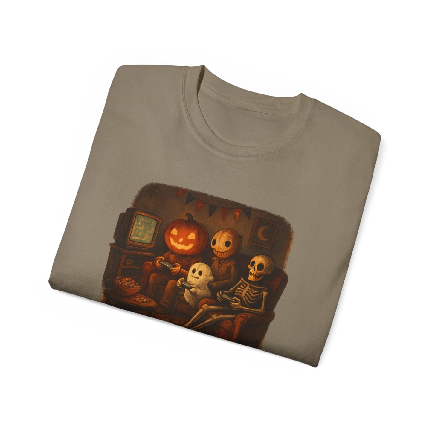 Game Night Tee, Halloween Shirt, Unisex Cotton T-Shirt, Spooky Fun Apparel, Perfect for Gathering and Celebrations