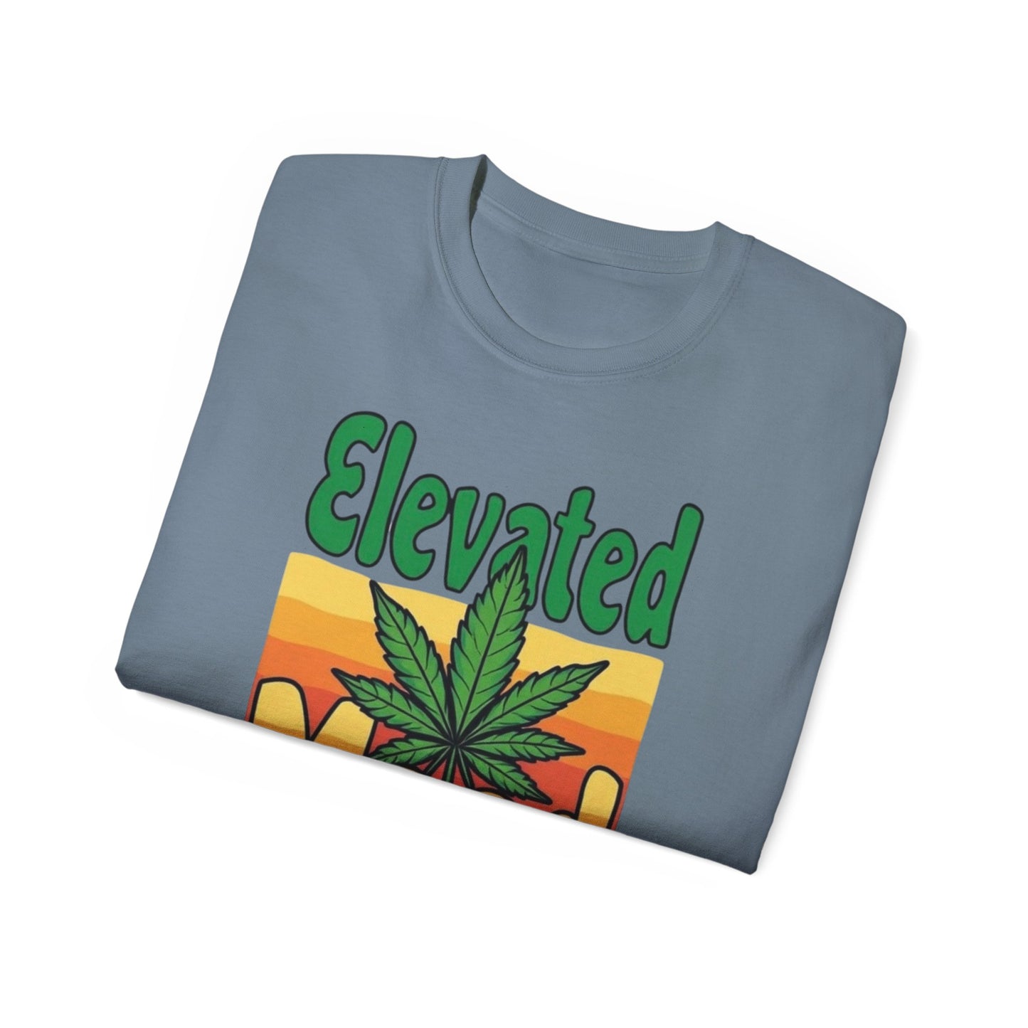 Elevated Mood Cannabis Tee, Unisex Ultra Cotton T-Shirt, Sublimated Graphic Tee, Perfect Gift for 420 Celebrations, Relaxed Fit Tee