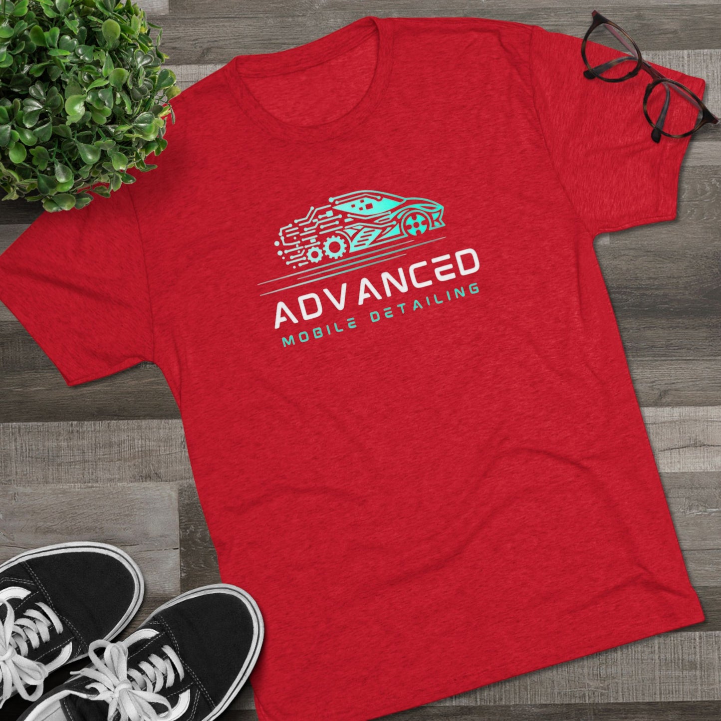 Advanced Mobile Detailing, Tri-blend, Tee | Car Enthusiast T-Shirt, Custom Auto Care Shirt, Gift for Car Lovers, Unique Vehicle Detailing Apparel