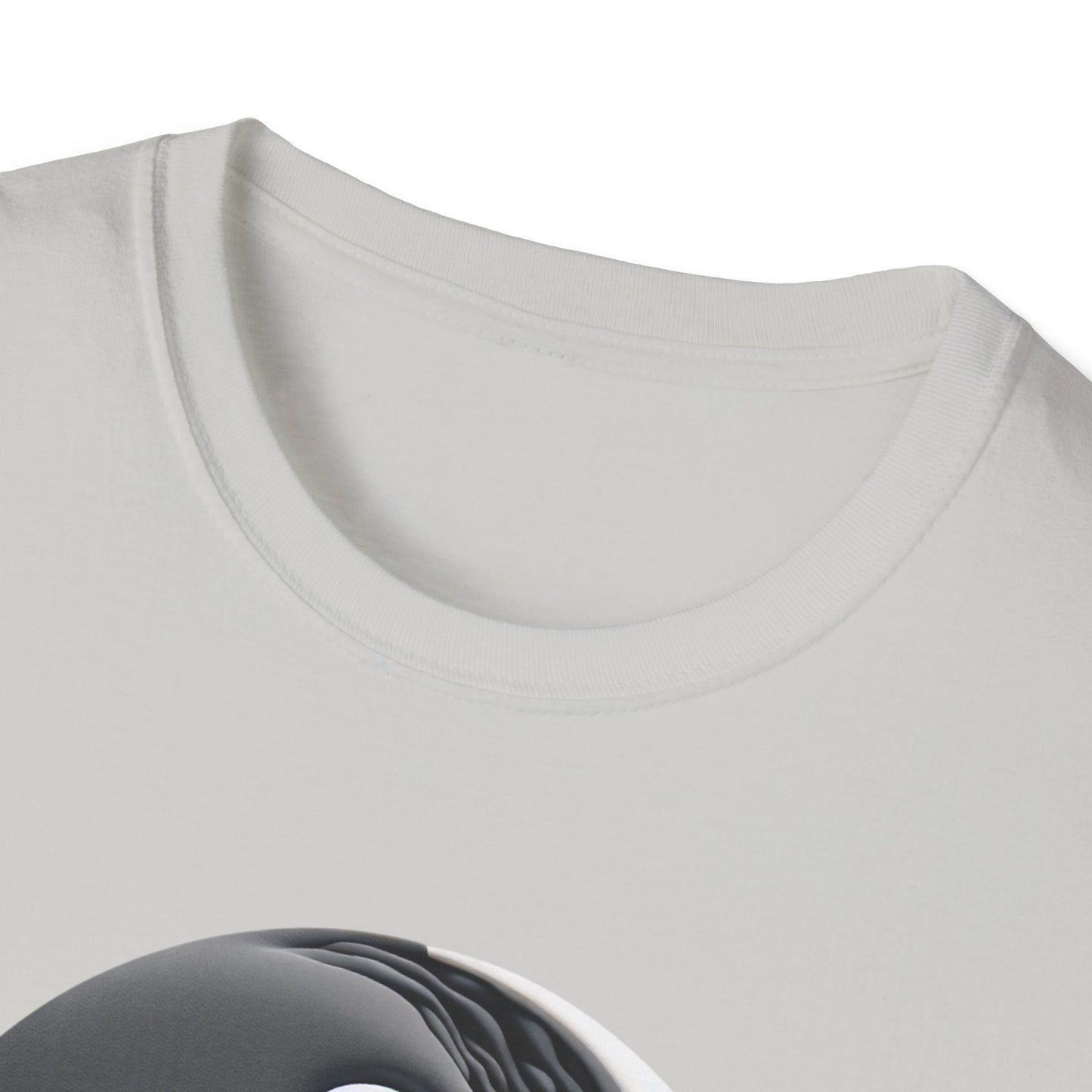 Blending good and evil, yin yang, Unisex Softstyle T-Shirt - Psychonaut Swag