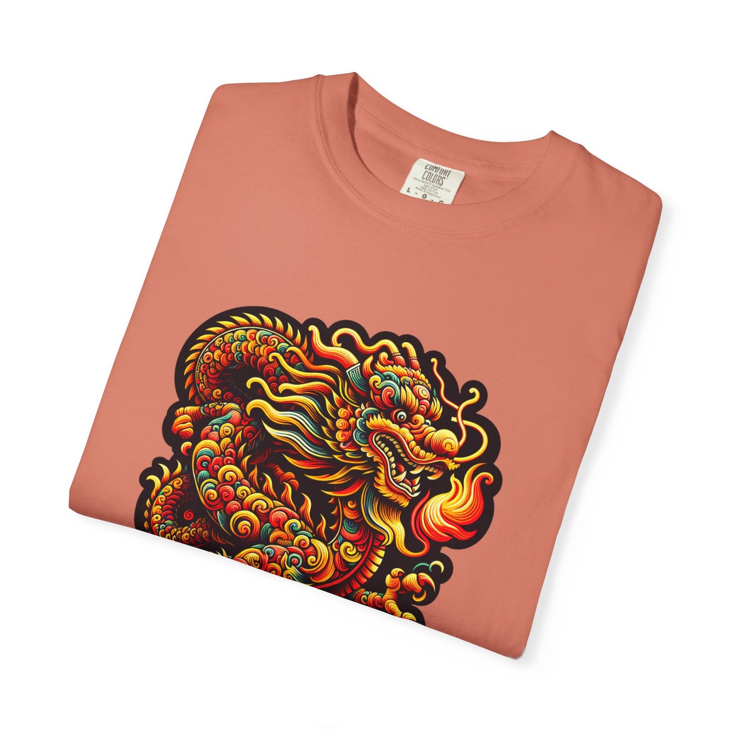 Dragon, Unisex Dragon Graphic T-Shirt - Colorful Garment-Dyed Tee - Psychonaut Swag