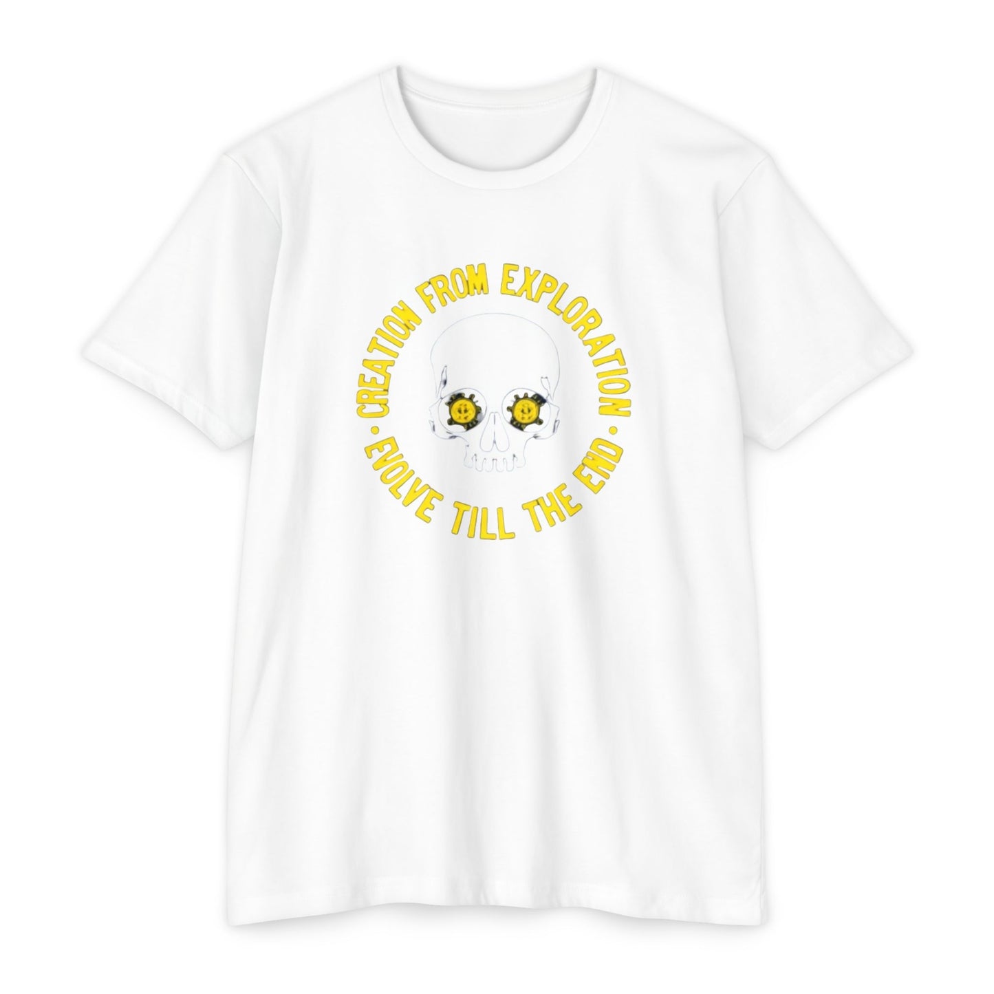 Skull Exploration T-Shirt | Unisex Tee for Adventurers, Fun Graphic Tee, Unique Gift for Explorers, Perfect for Casual Days, Evolution Theme