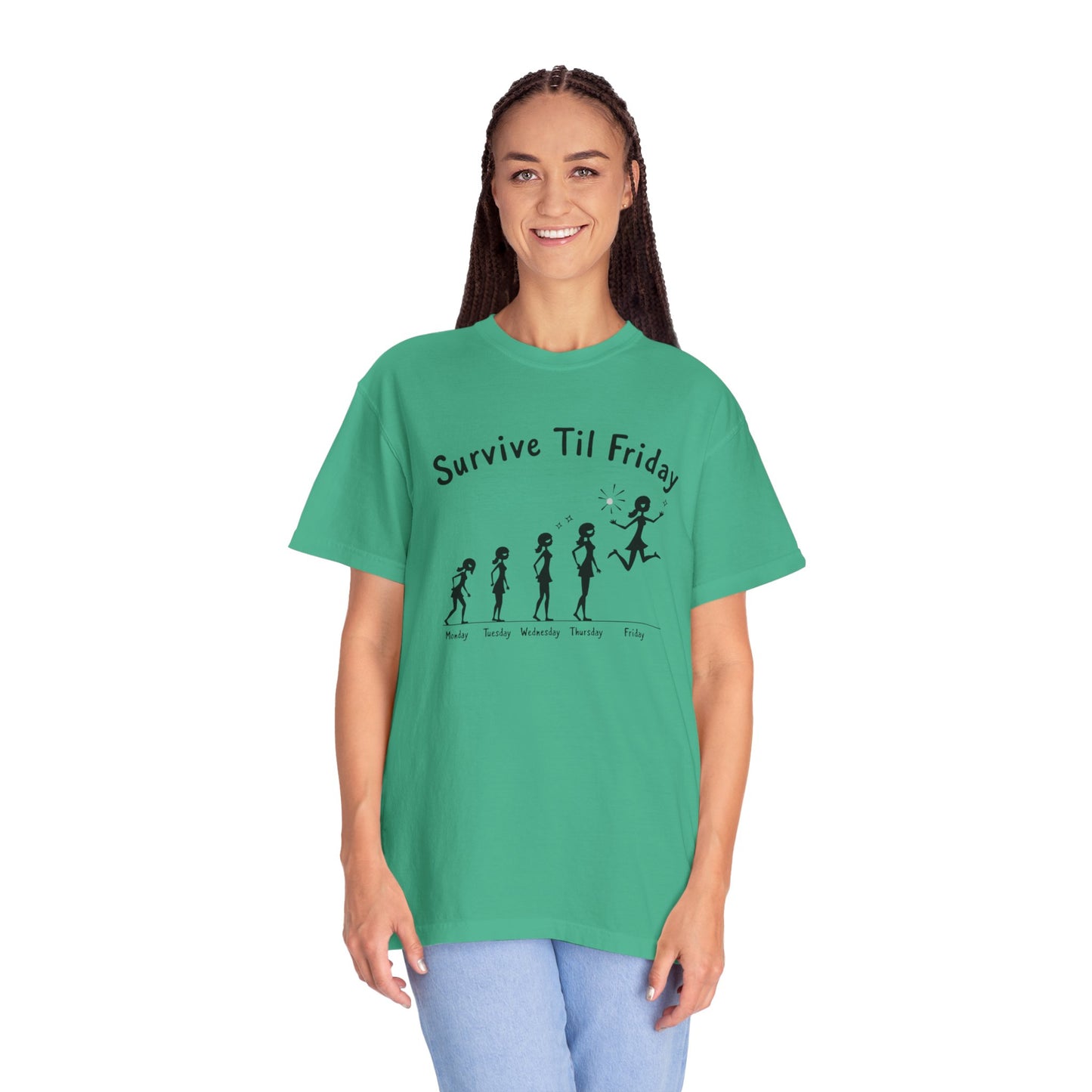 Survive Til Friday Unisex T-shirt, Funny Graphic Tee, Weekend Vibes Shirt, Casual Everyday Wear, Gift for Friends