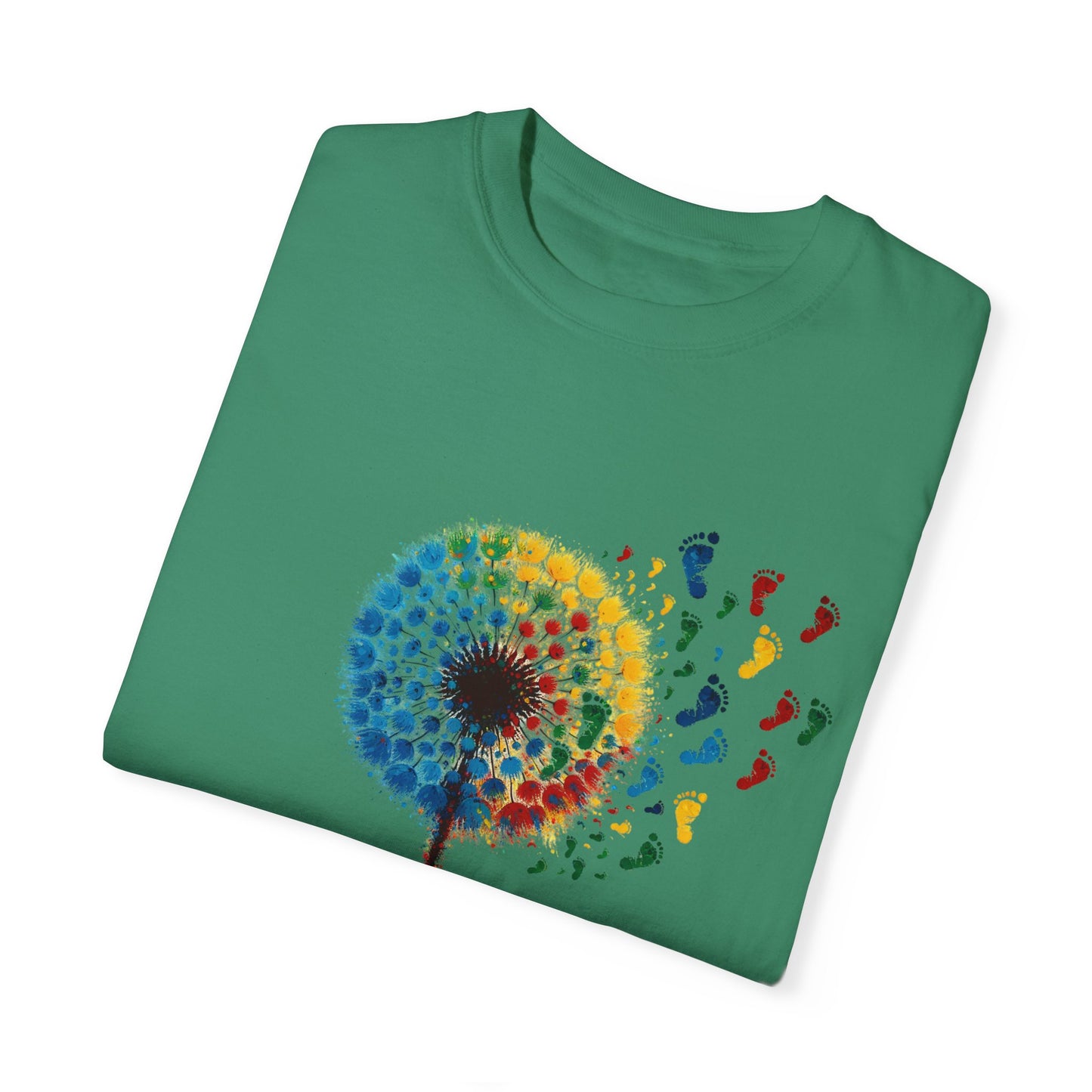 Dandelion baby feet, Unisex Garment-Dyed T-shirt - Psychonaut Swag
