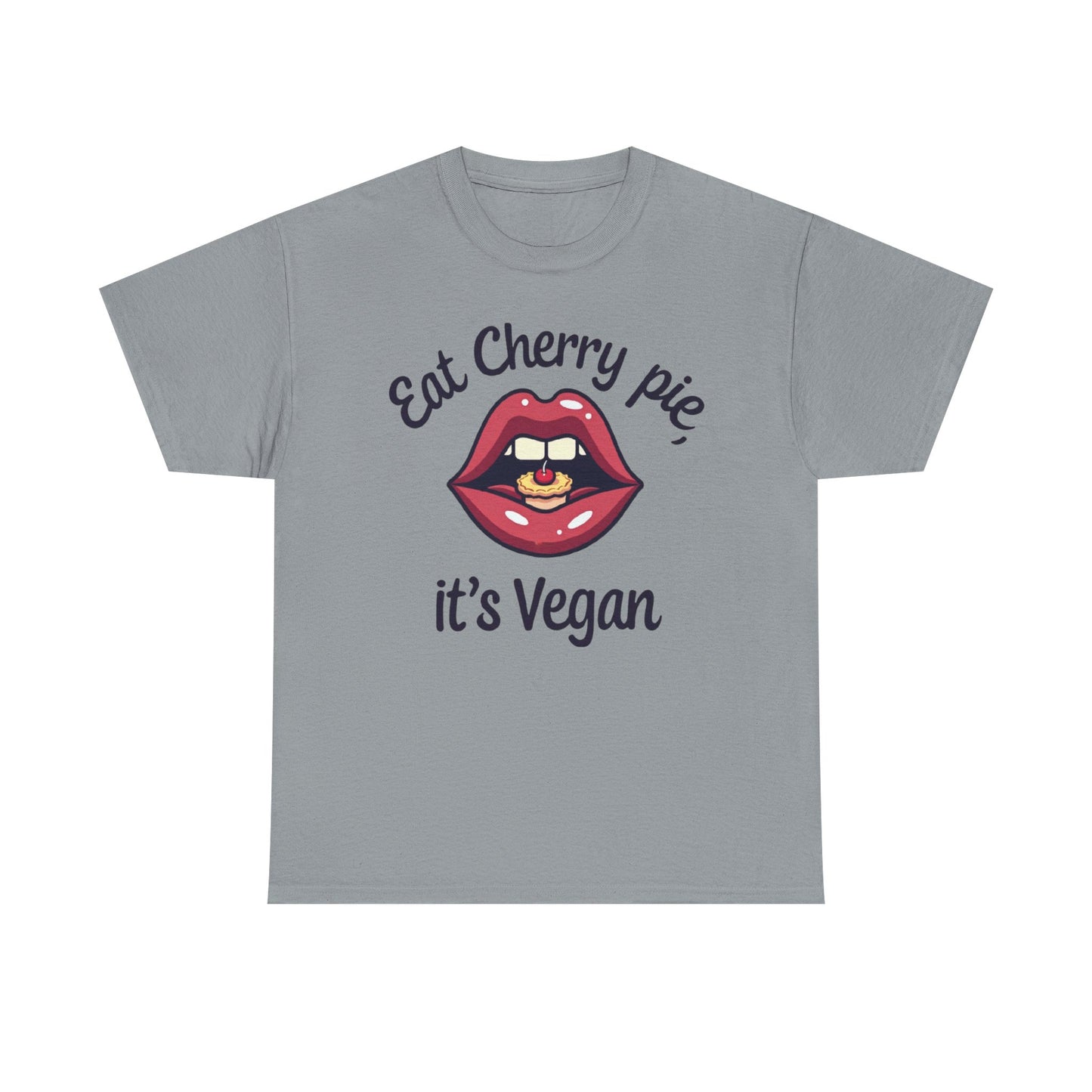 Vegan Cherry Pie Graphic Tee for Food Lovers - Psychonaut Swag