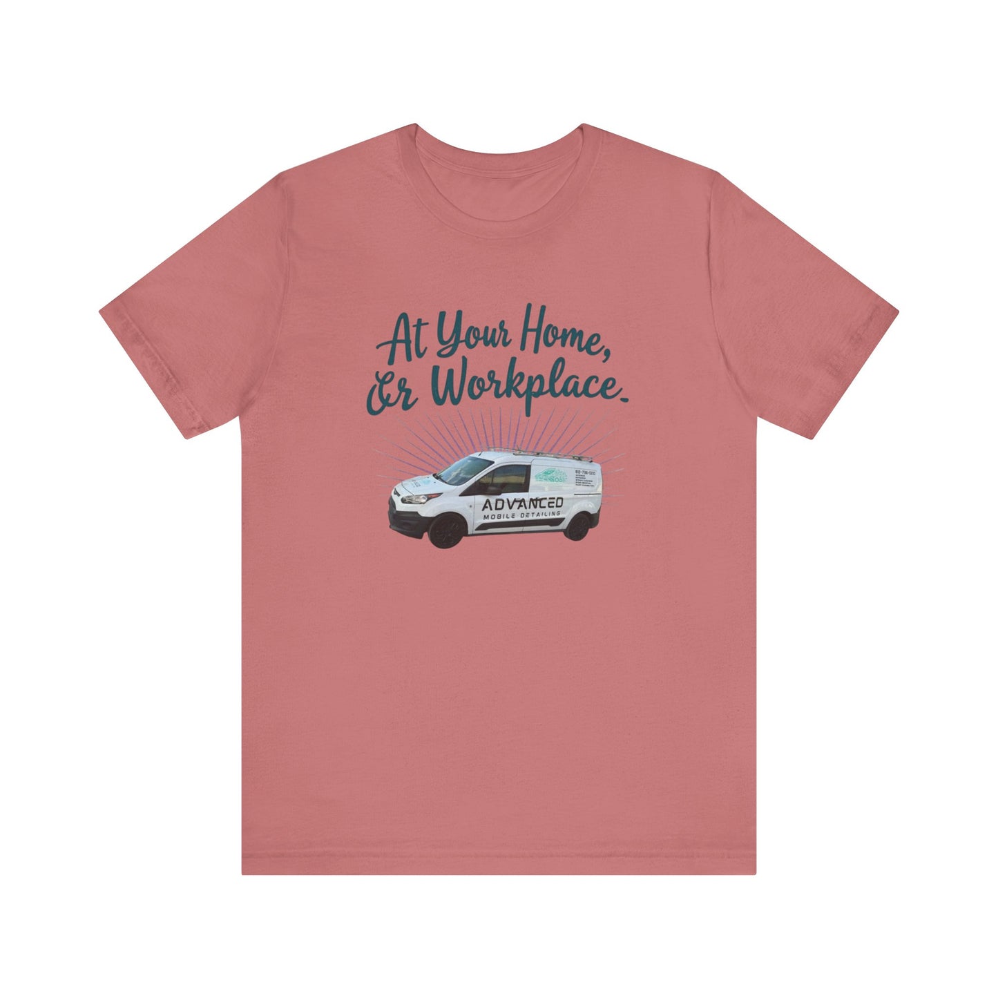 Advanced Mobile Detailing, At Your Home or Workplace Tee, Unisex Jersey T-Shirt Gift, Comfy Graphic Tee, Workwear Apparel, Casual Daily Wear