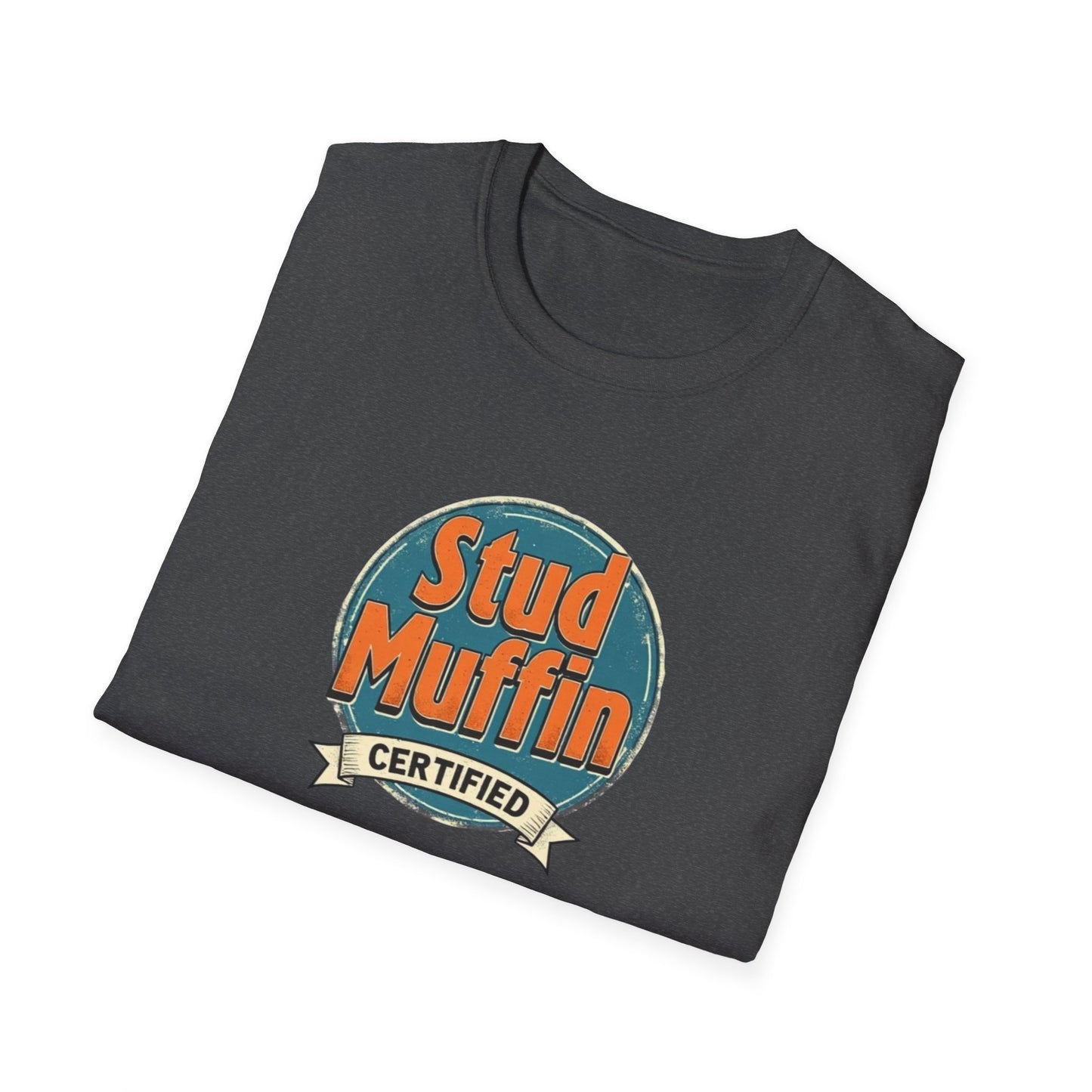 Stud Muffin Unisex Softstyle T-Shirt | Funny Gift for Dads, Birthdays, Father's Day, Casual Wear, Graphic Tee - Psychonaut Swag