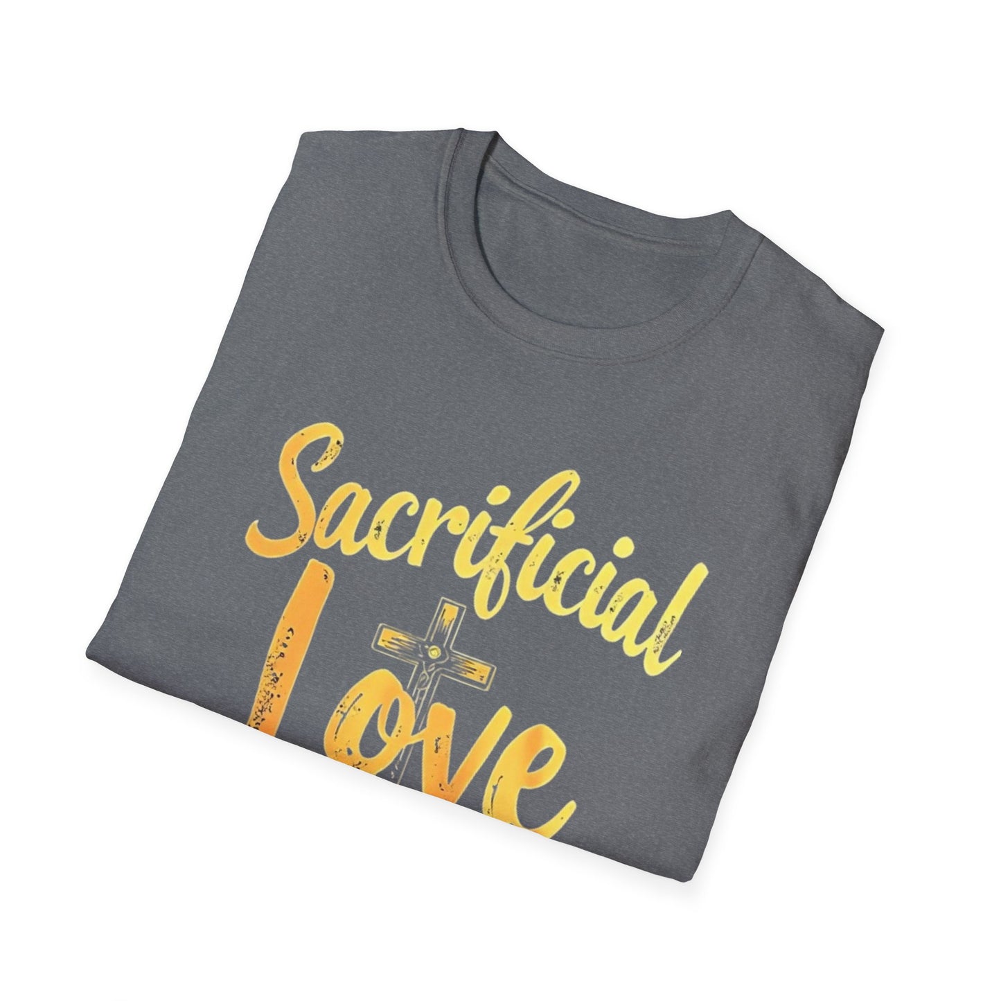 Sacrificial Love Unisex Softstyle T-Shirt - Faith-Inspired Casual Wear - Psychonaut Swag