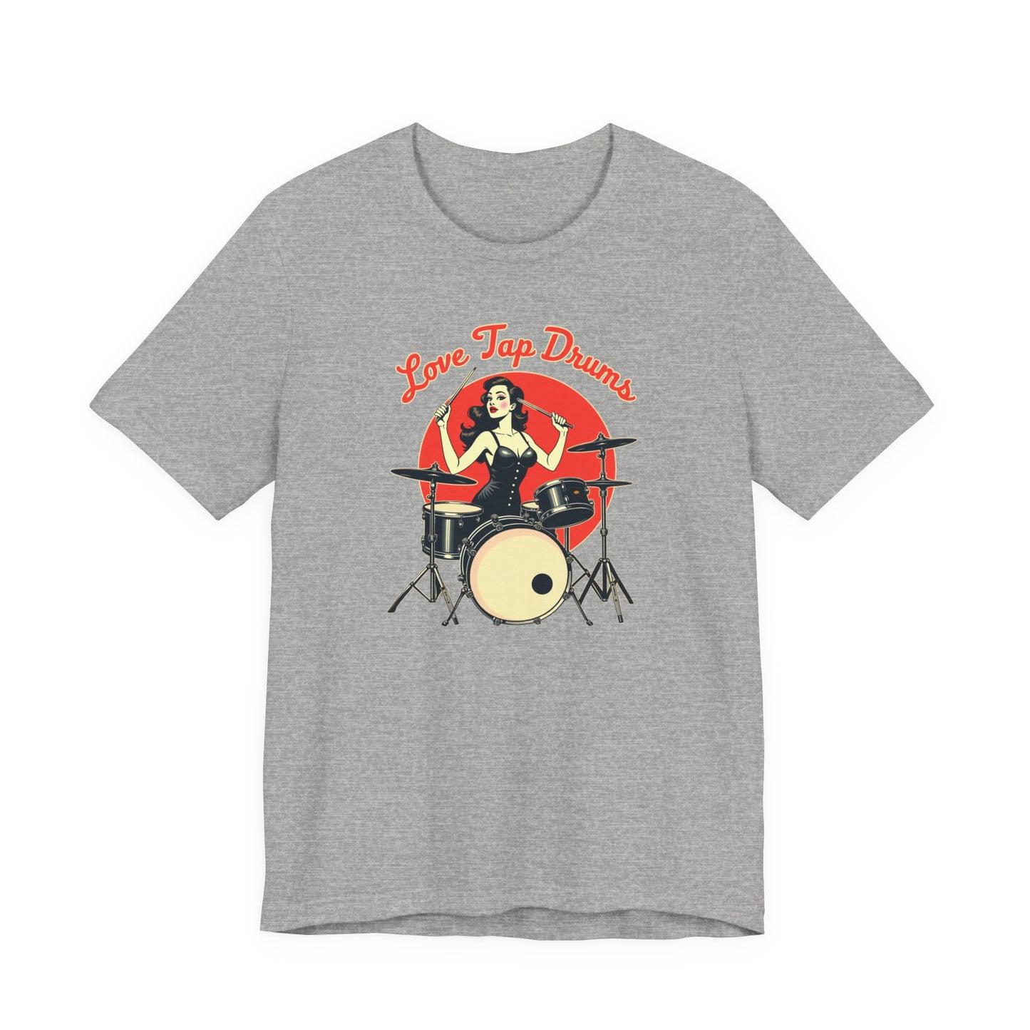 Love Tap Drums, Drummer Tee - Perfect for Music Lovers, Band Merch, Gifts for Musicians, Concerts, Casual Wear, Love Tap Drums - Psychonaut Swag