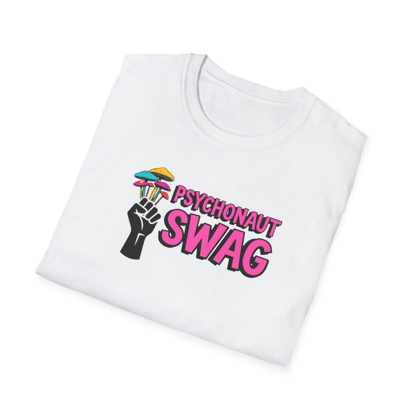 Fistful of Shrooms, Pyschonaut Swag Staple, Psychedelic Graphic T-Shirt, Humor Apparel for Psychedelic Lovers, Perfect for Festivals, Casual Wear, Gift for Friends - Psychonaut Swag