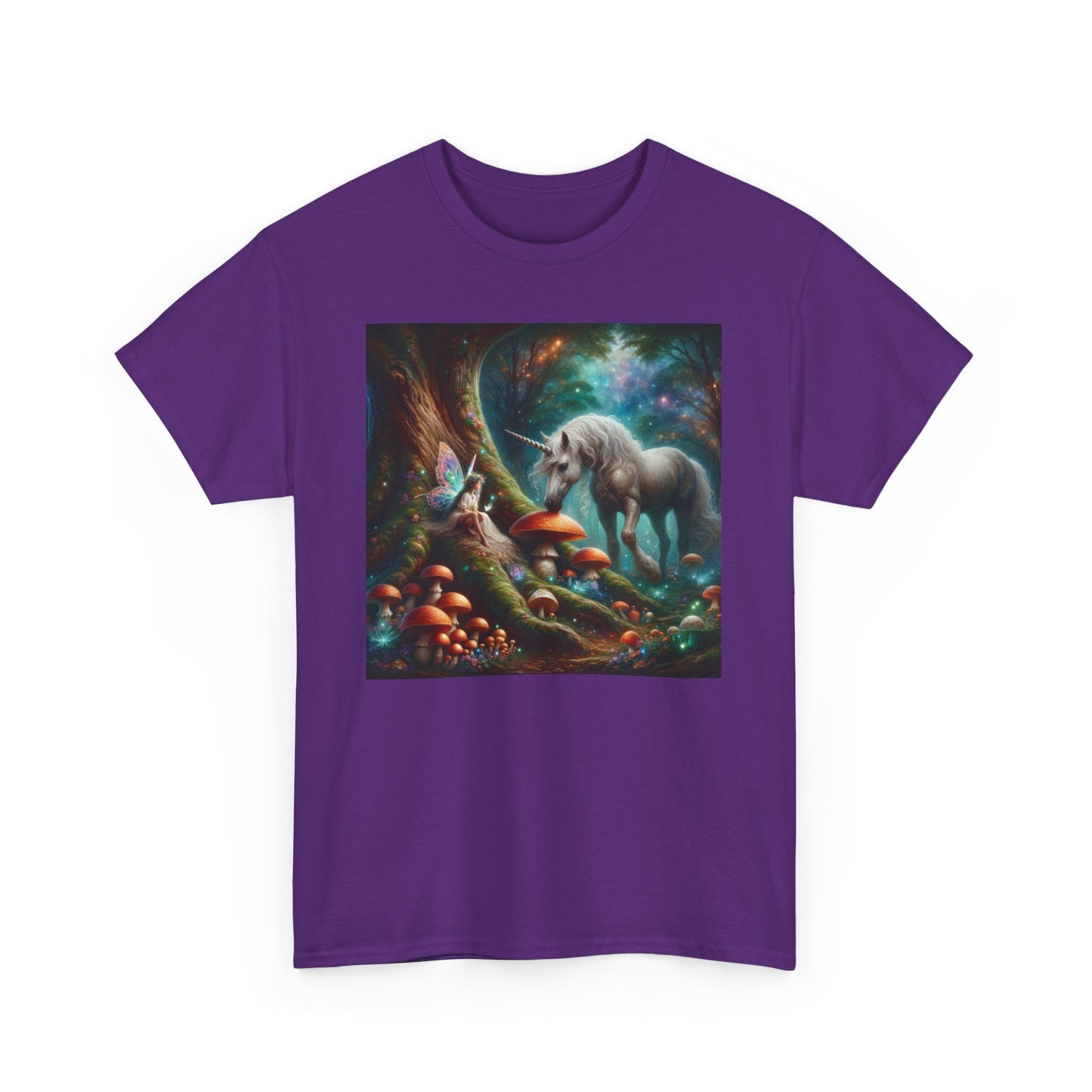 Unicorn Sighting in the Forest, Unisex Heavy Cotton Tee - Psychonaut Swag