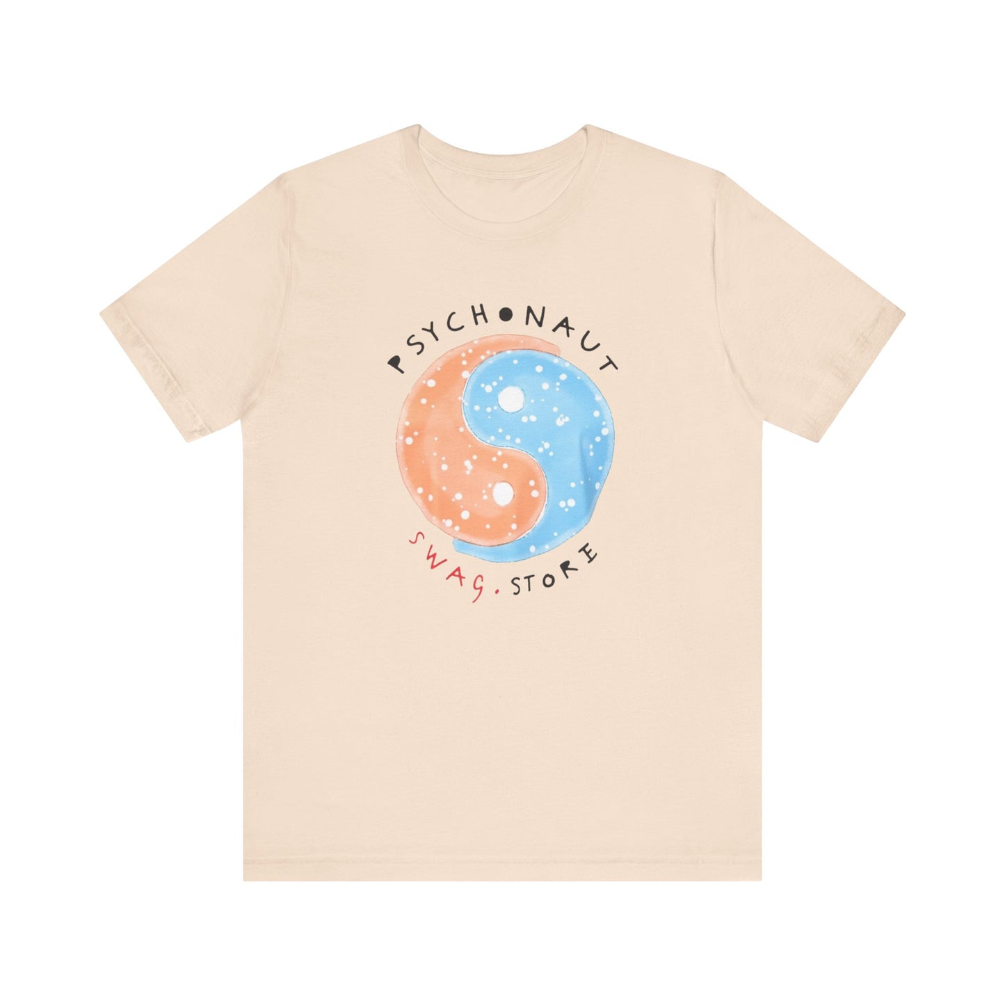Psychedelic Yin Yang Graphic Tee, Relaxed Fit Short Sleeve T-Shirt, Unisex Casual Wear, Gift for Psychonauts and Free Spirits