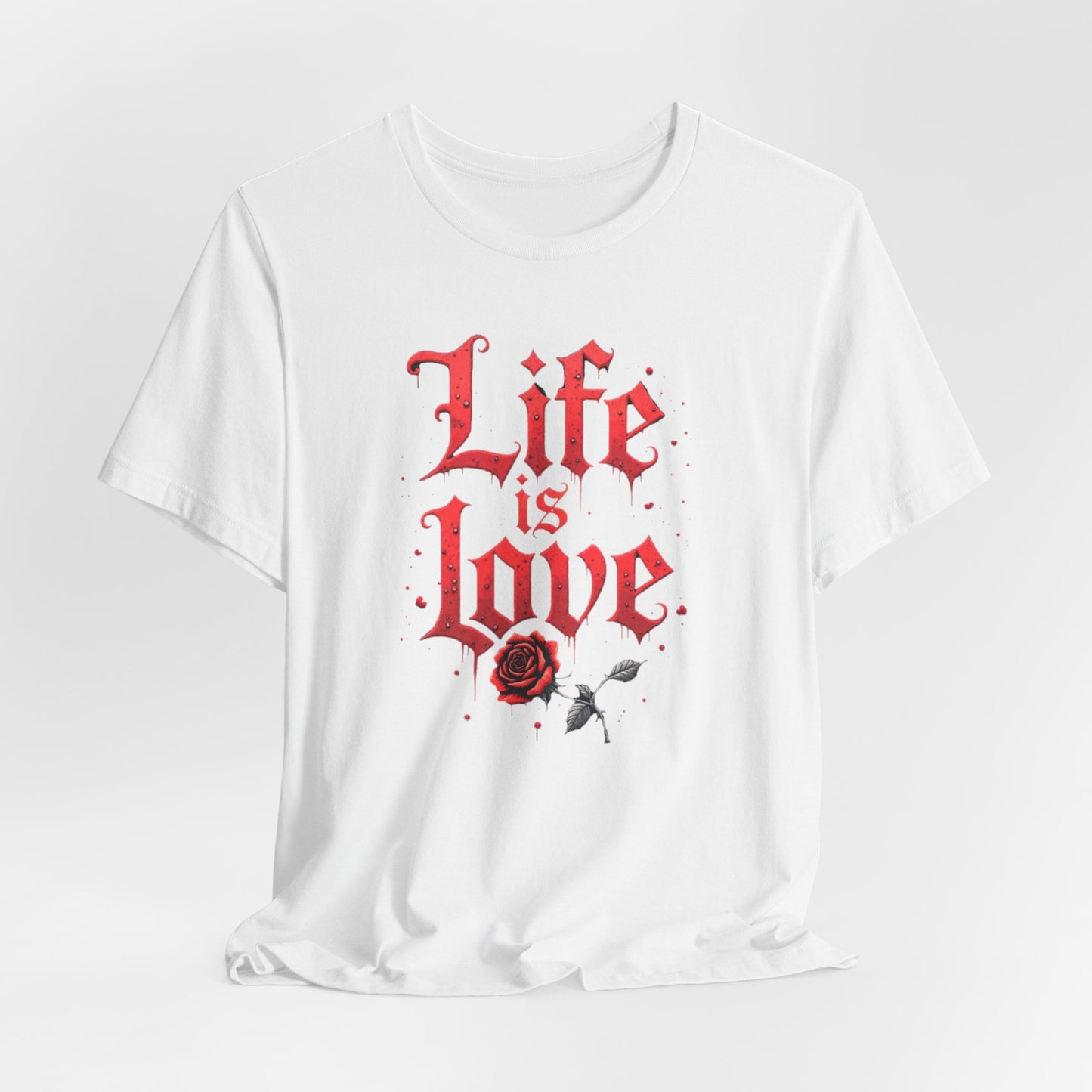 Life is Love Shirt, Love Themed Apparel, Gift for Couples, Valentine's Day Top - Psychonaut Swag