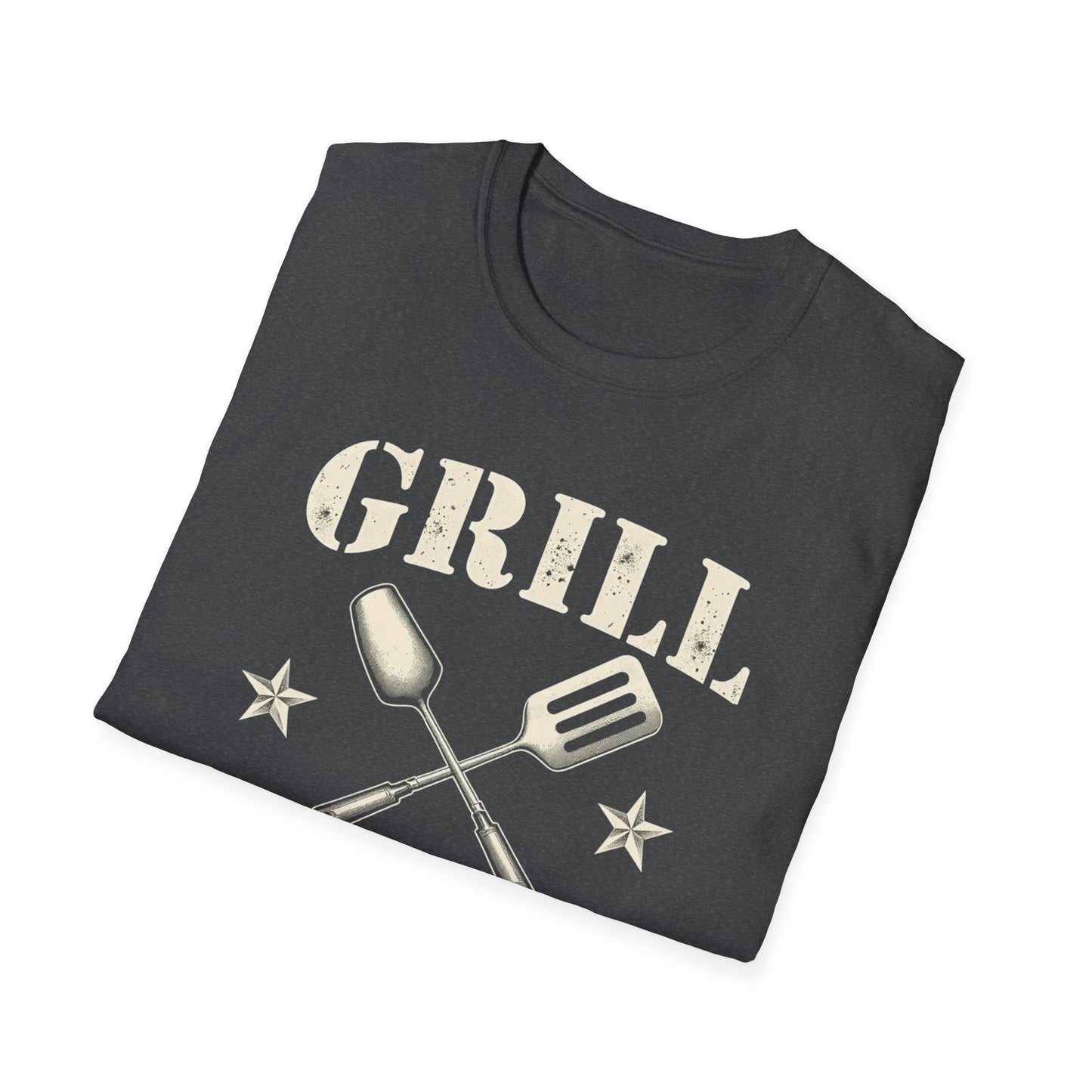 Grill Sergeant T-Shirt, Unisex Softstyle Tee, BBQ Gift, Father's Day Shirt, Grilling Apparel - Psychonaut Swag