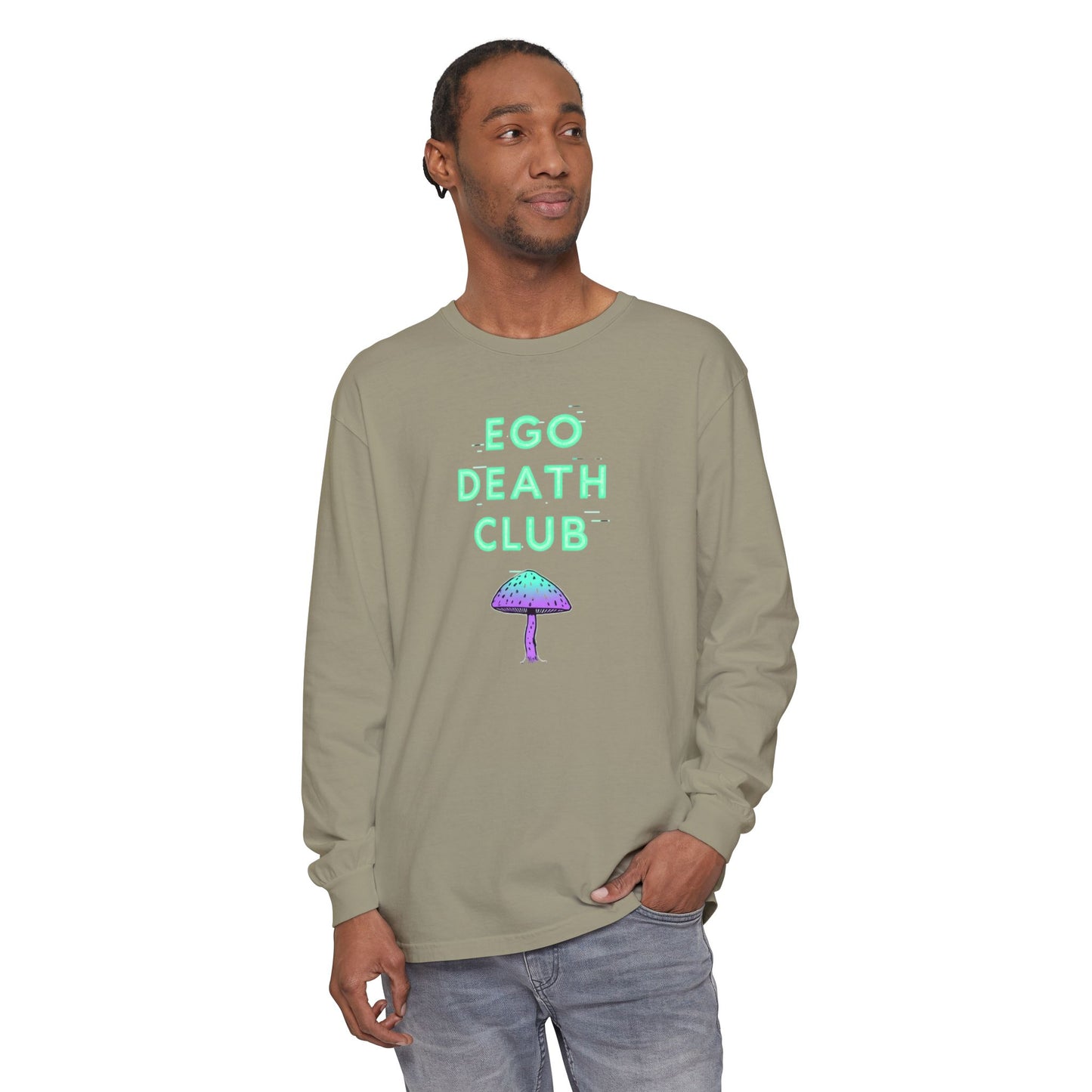 Ego Death Club Long Sleeve T-Shirt, Unisex Tee, Casual Wear, Gift for Friends, Trendy Fashion - Psychonaut Swag