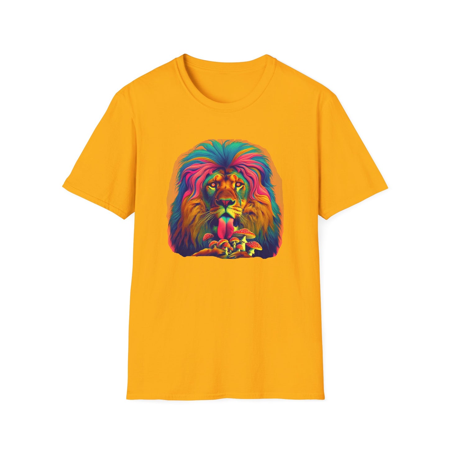 Lion Lick, Mushroom tee, Unisex T-Shirt - Psychonaut Swag