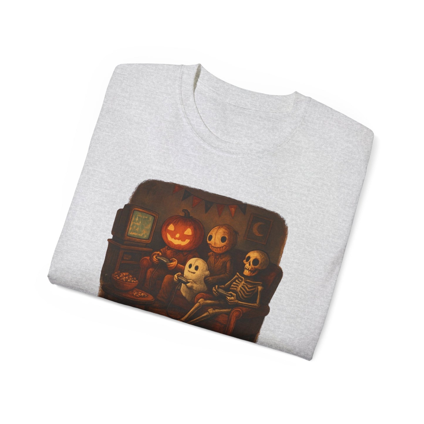 Game Night Tee, Halloween Shirt, Unisex Cotton T-Shirt, Spooky Fun Apparel, Perfect for Gathering and Celebrations