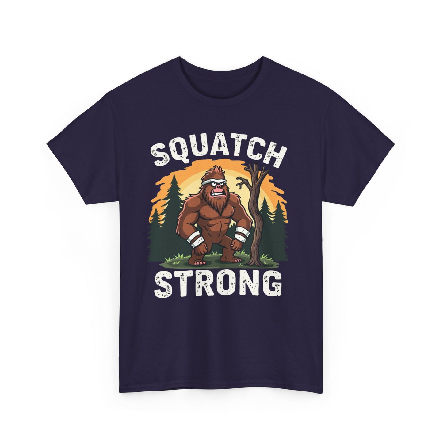 Squatch Strong Unisex Heavy Cotton Tee – Nature Graphic T-Shirt - Psychonaut Swag