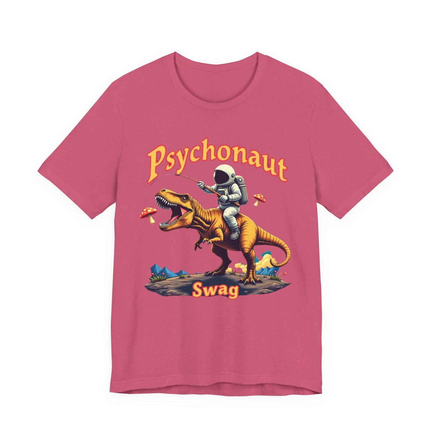 Psychonaut T-Rex Tee - Cool Retro Unisex Jersey Short Sleeve Shirt, Perfect for Gifts, Festivals, and Everyday Wear - Psychonaut Swag