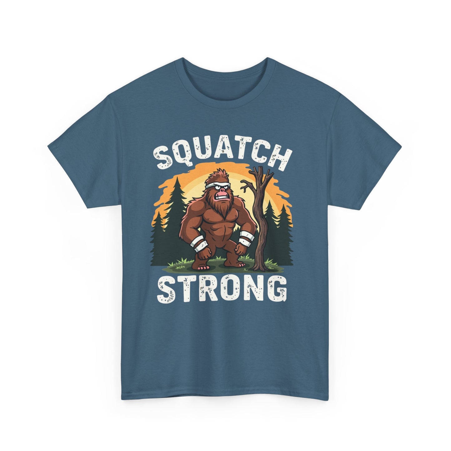 Squatch Strong Unisex Heavy Cotton Tee – Nature Graphic T-Shirt - Psychonaut Swag
